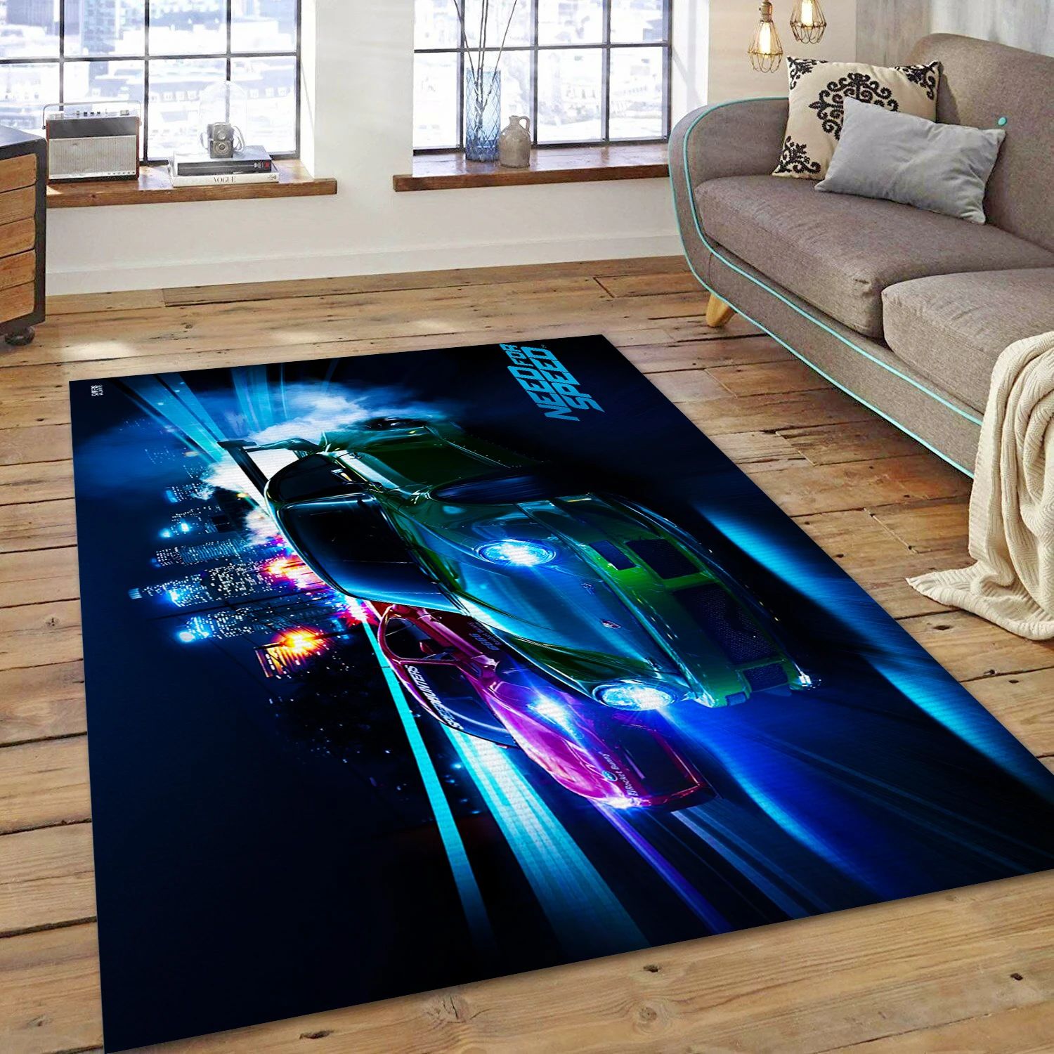 Need For Speed 2015 Video Game Area Rug Area