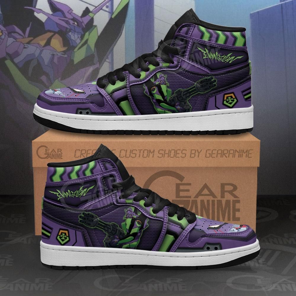 Neon Genesis Evangelion Unit 01 Anime Air Jordan Shoes Sport Sneakers