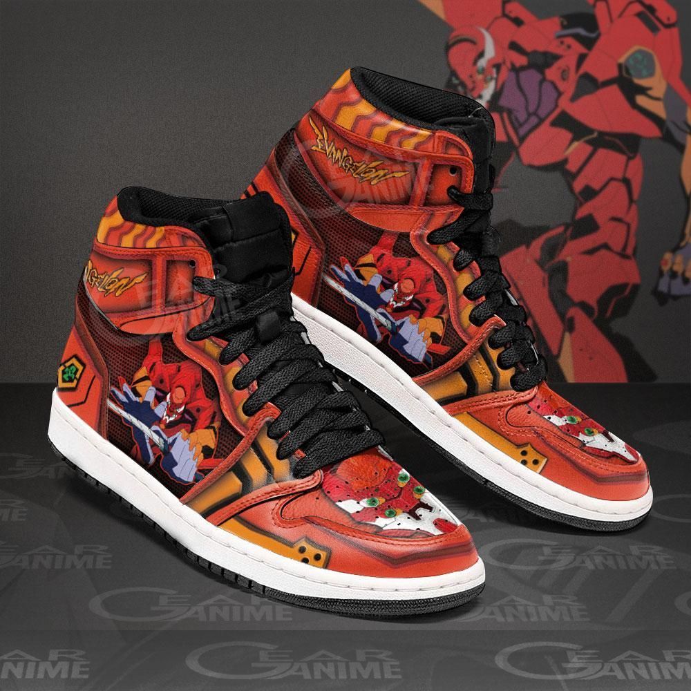 Neon Genesis Evangelion Unit 02 Anime Air Jordan Shoes Sport Sneakers