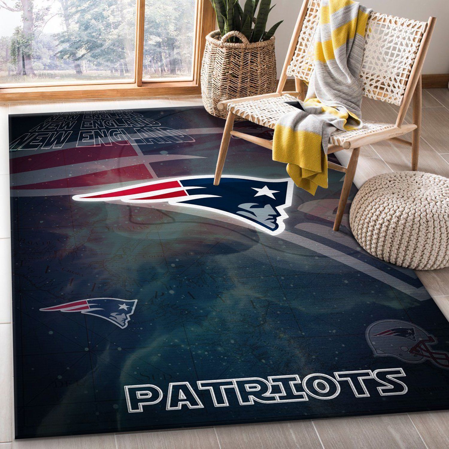 New England Patriots Nfl Team Rug Living Room Rug Home Decor Floor Decor - Indoor Outdoor Rugs