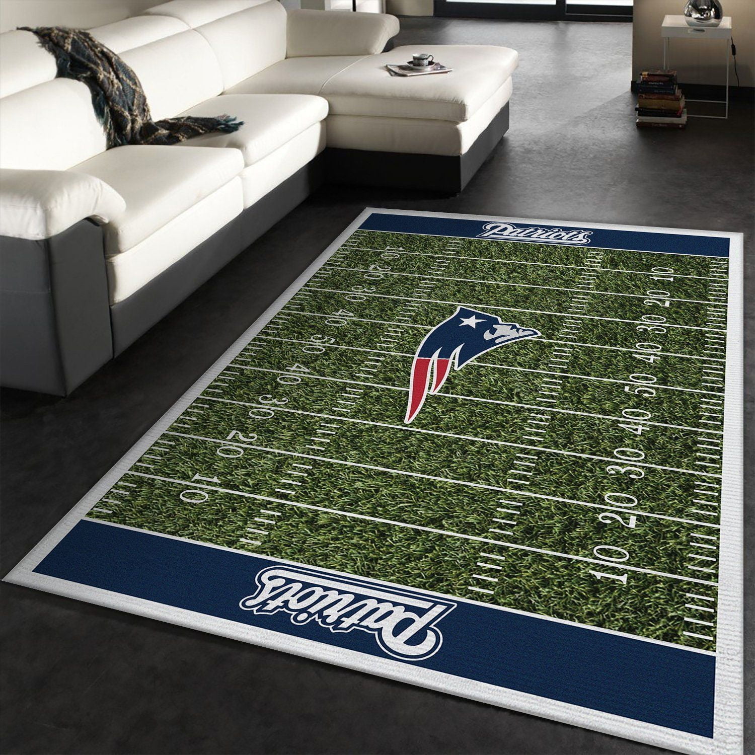 New England Patriots rug Football rug Floor Decor The US Decor - Indoor Outdoor Rugs