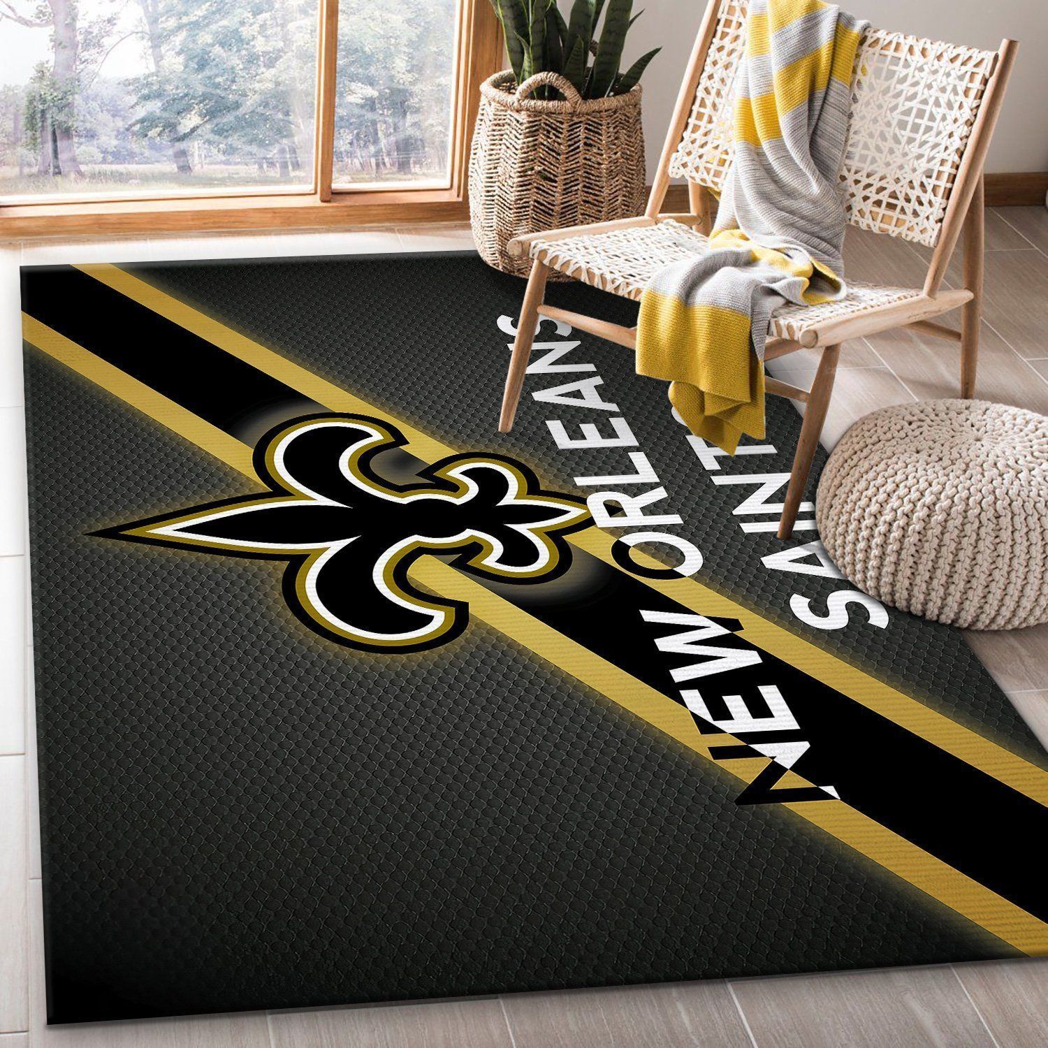 New Orleans Saints Carpets Area Rugs Living Room Bedroom Carpet Floor Decor - Indoor Outdoor Rugs