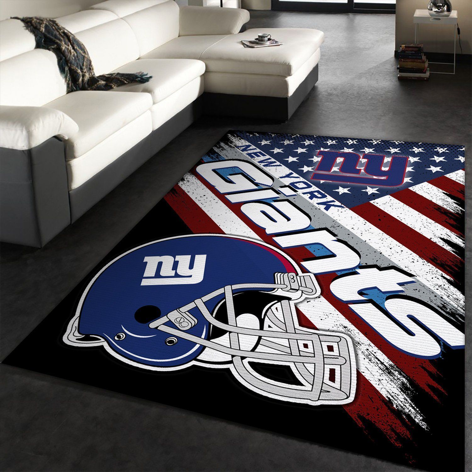 New York Giants NFL Team Logo American Style Nice Gift Home Decor Rectangle Area Rug - Indoor Outdoor Rugs