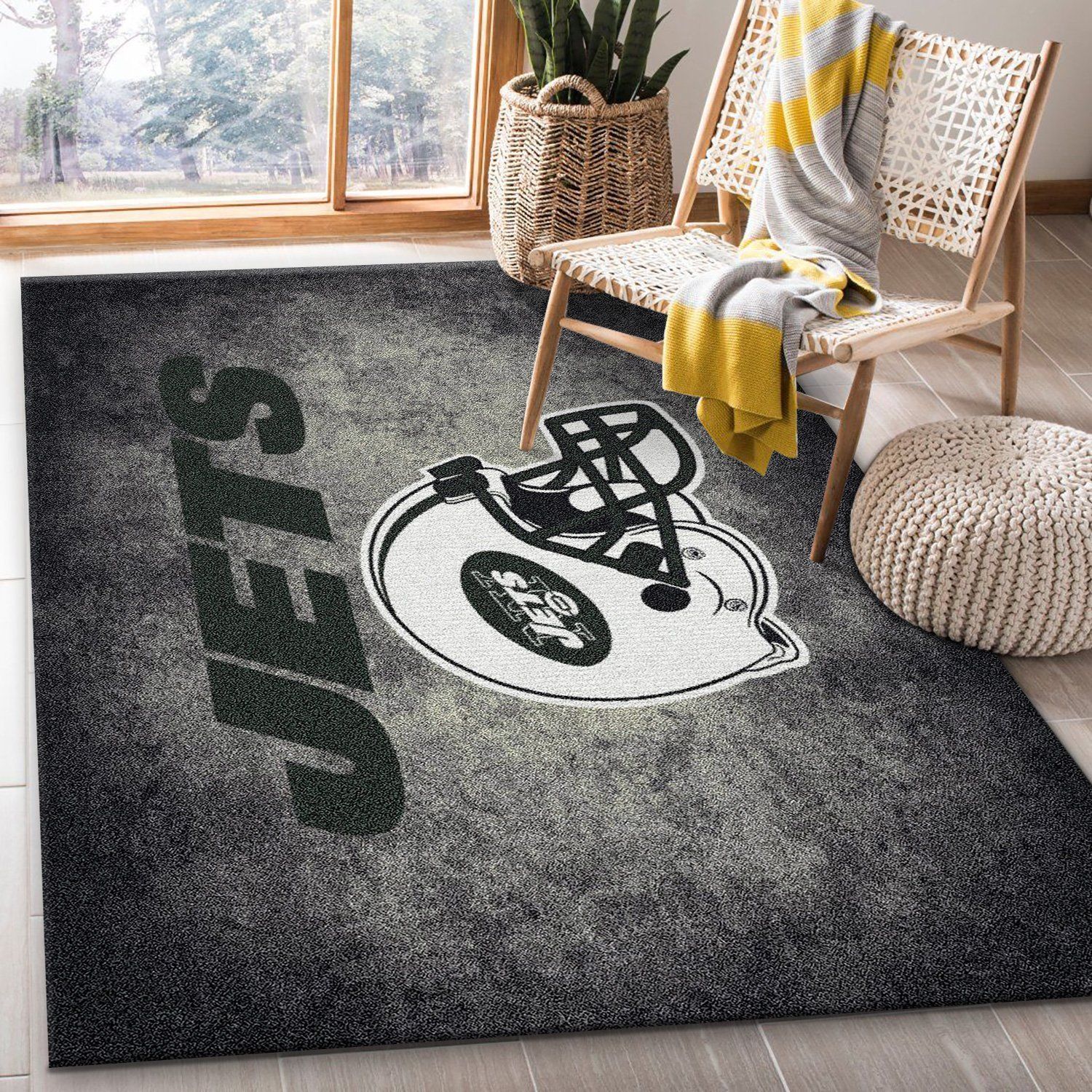 New York Jets rug Football rug Floor Decor The US Decor - Indoor Outdoor Rugs