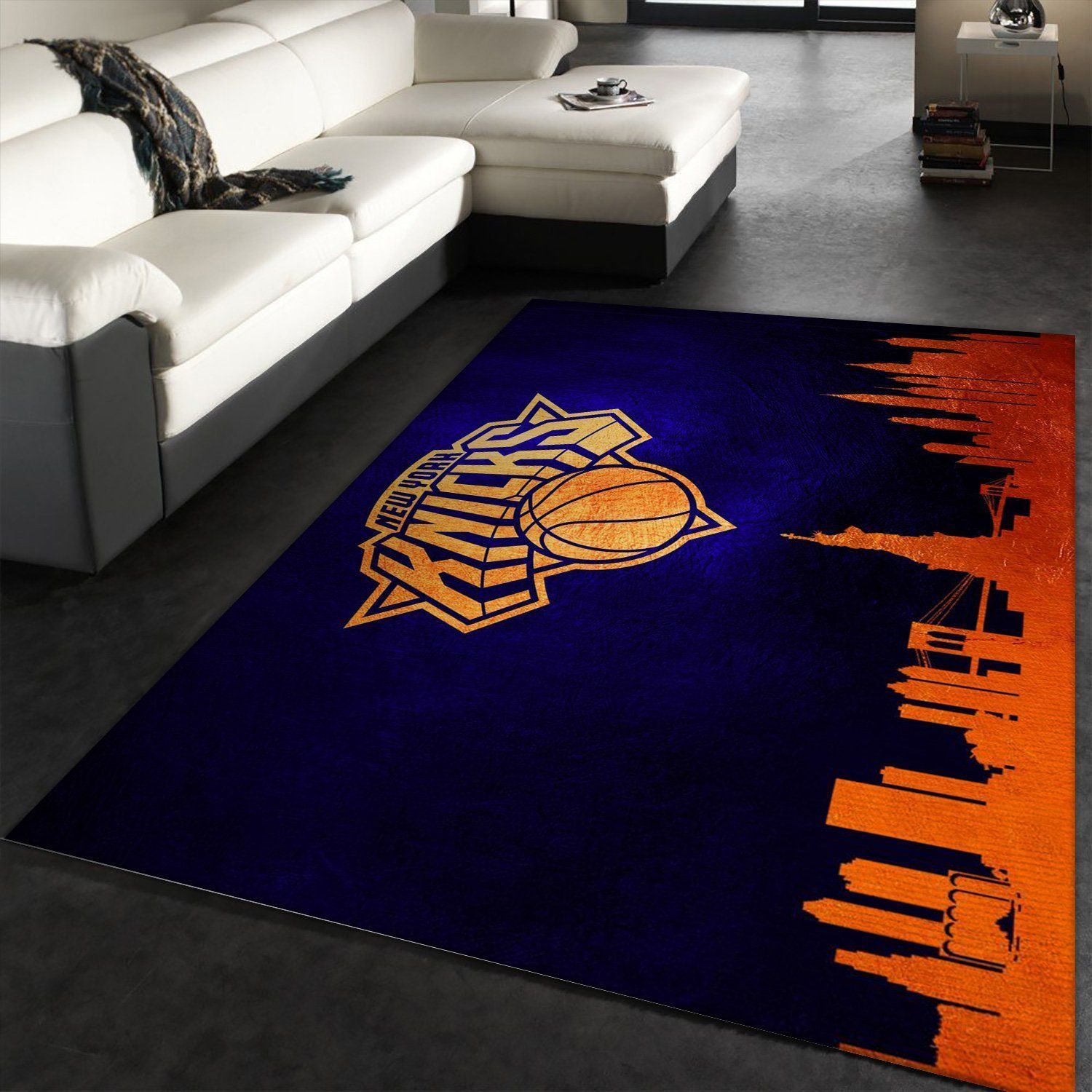 New York Knicks Skyline NBA Team Area Rug