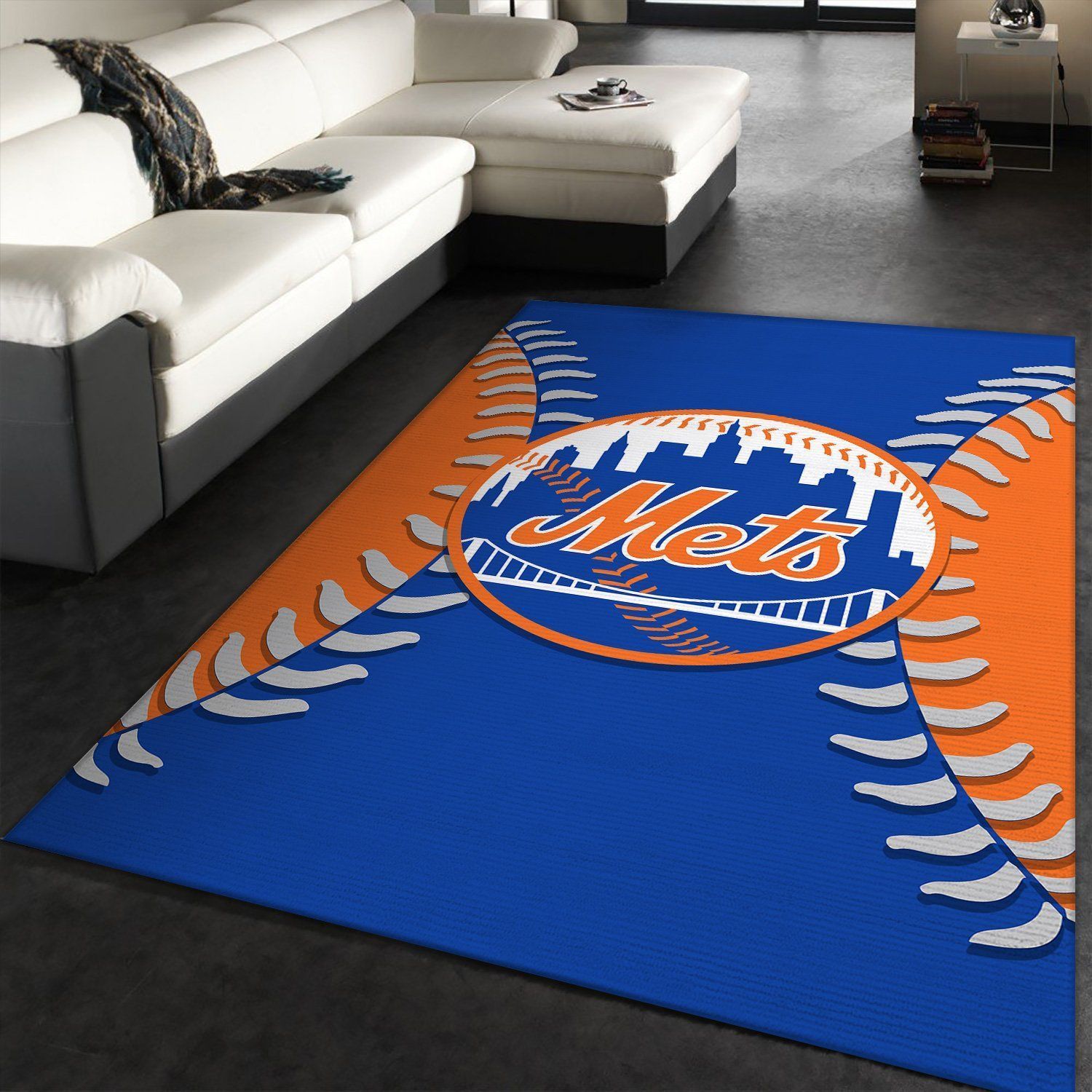 New York Mets MLB Baseball Area Rug Baseball Floor Decor The US Decor - Indoor Outdoor Rugs