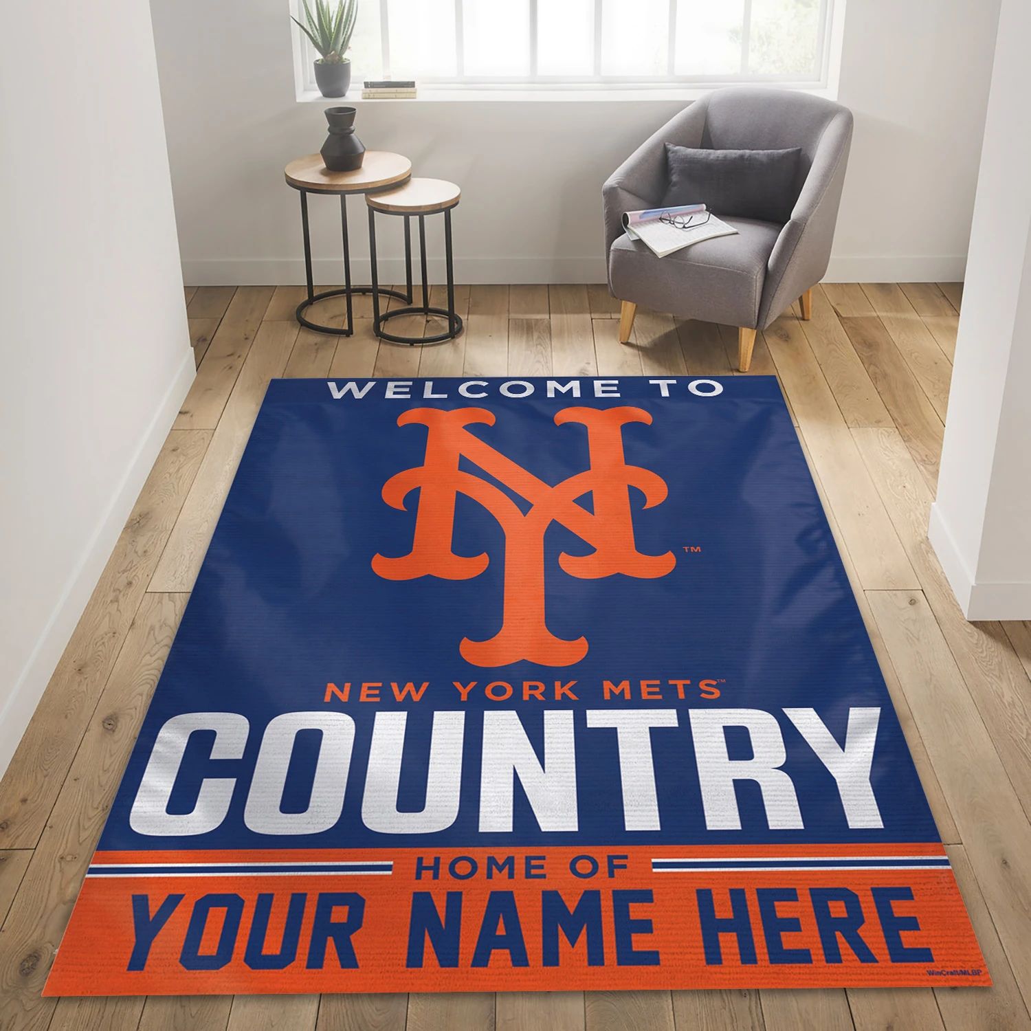 New York Mets Personalized MLB Area Rug, Living Room Rug - Home Decor - Indoor Outdoor Rugs
