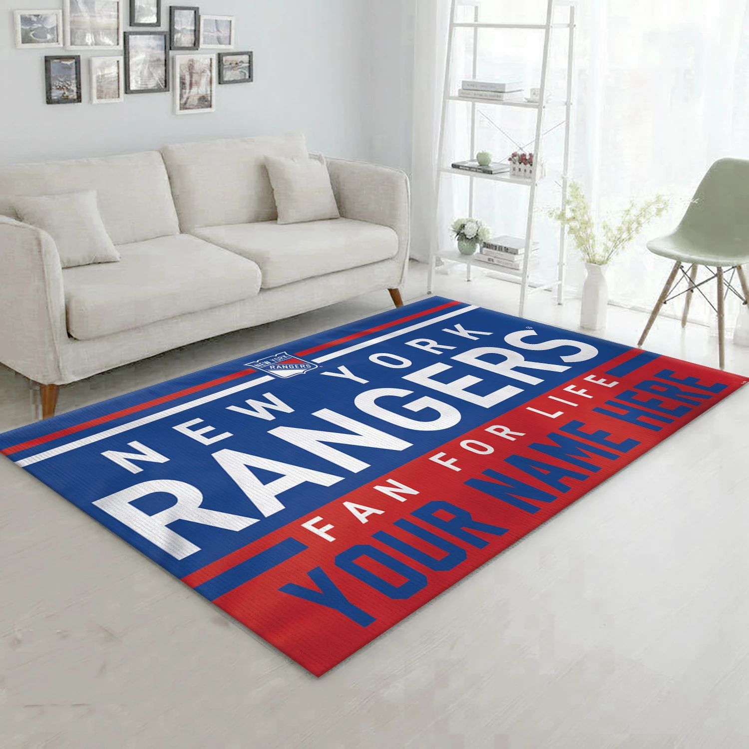 New York Rangers Personal NHL Area Rug Carpet, Sport Living Room Rug - Home Decor - Indoor Outdoor Rugs
