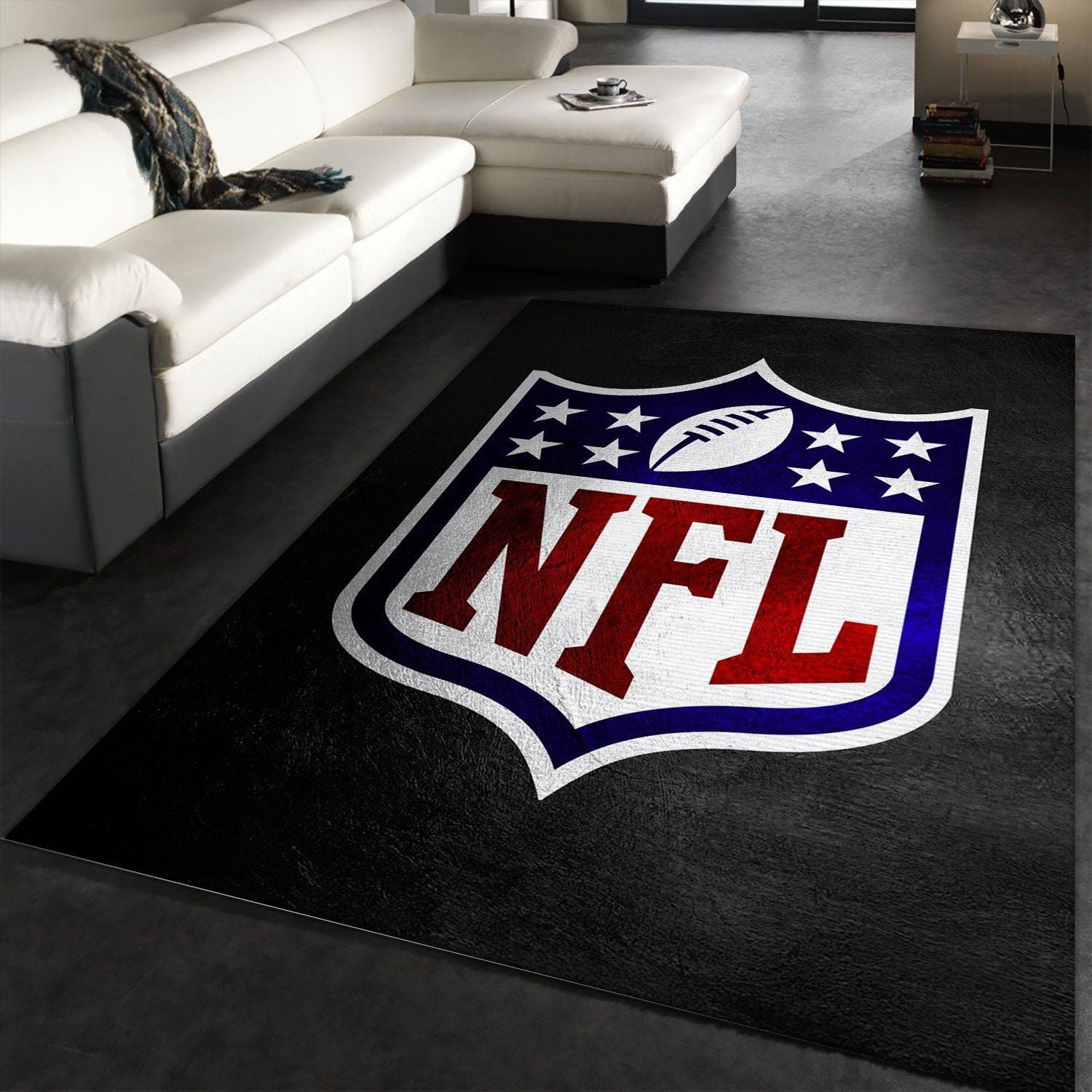 Nfl Black NFL Area Rug For Christmas