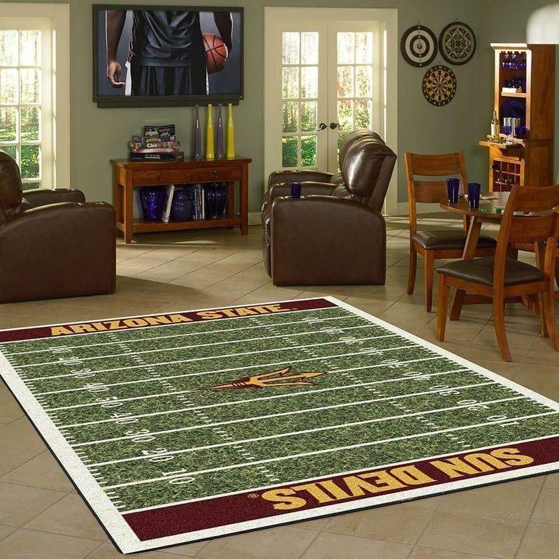 Nfl Football Fans Arizona State Sun Devils Home Field Area Rug Sport Home Decor - Indoor Outdoor Rugs