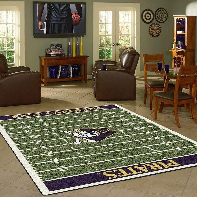 Nfl Football Fans East Carolina Pirates Home Field Area Rug Sport Home Decor - Indoor Outdoor Rugs