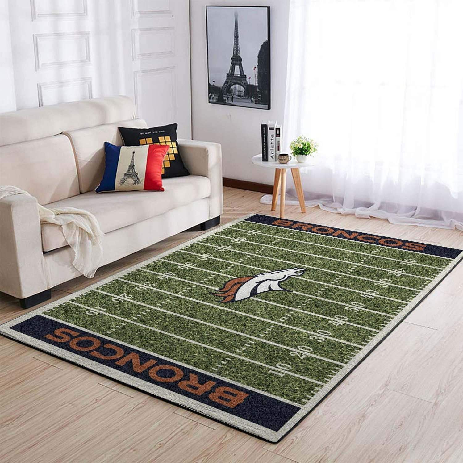 Nfl Football Team Denver Broncos Area Rug Home Decor - Indoor Outdoor Rugs
