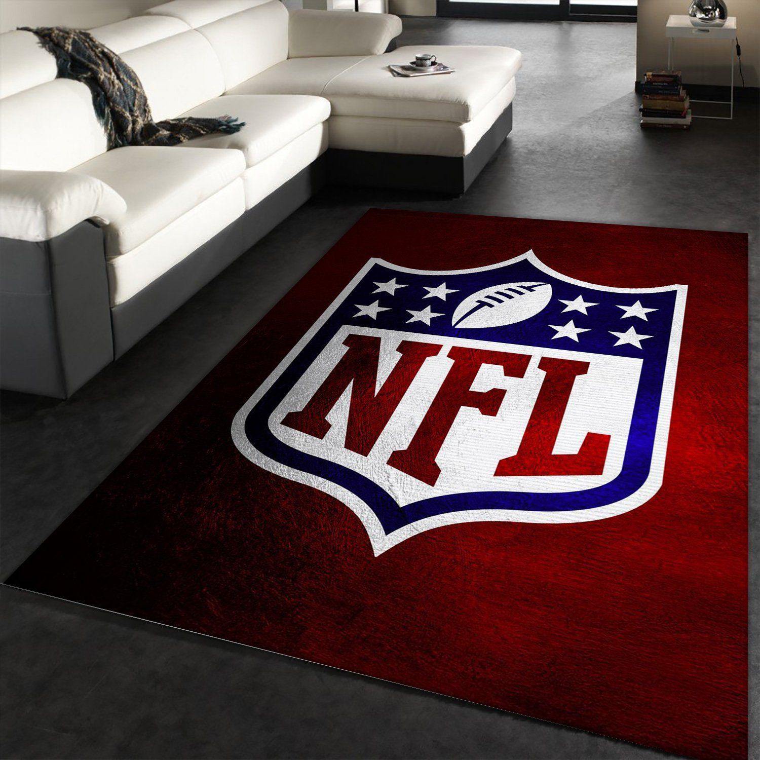 Nfl Red NFL Team Logos Area Rug