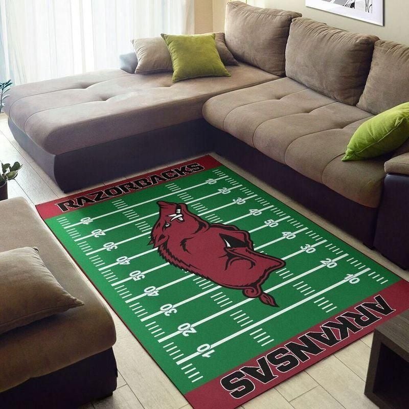 Nfl Team Arkansas Razorbacks Home Field Area Rug Sport Home Decor - Indoor Outdoor Rugs