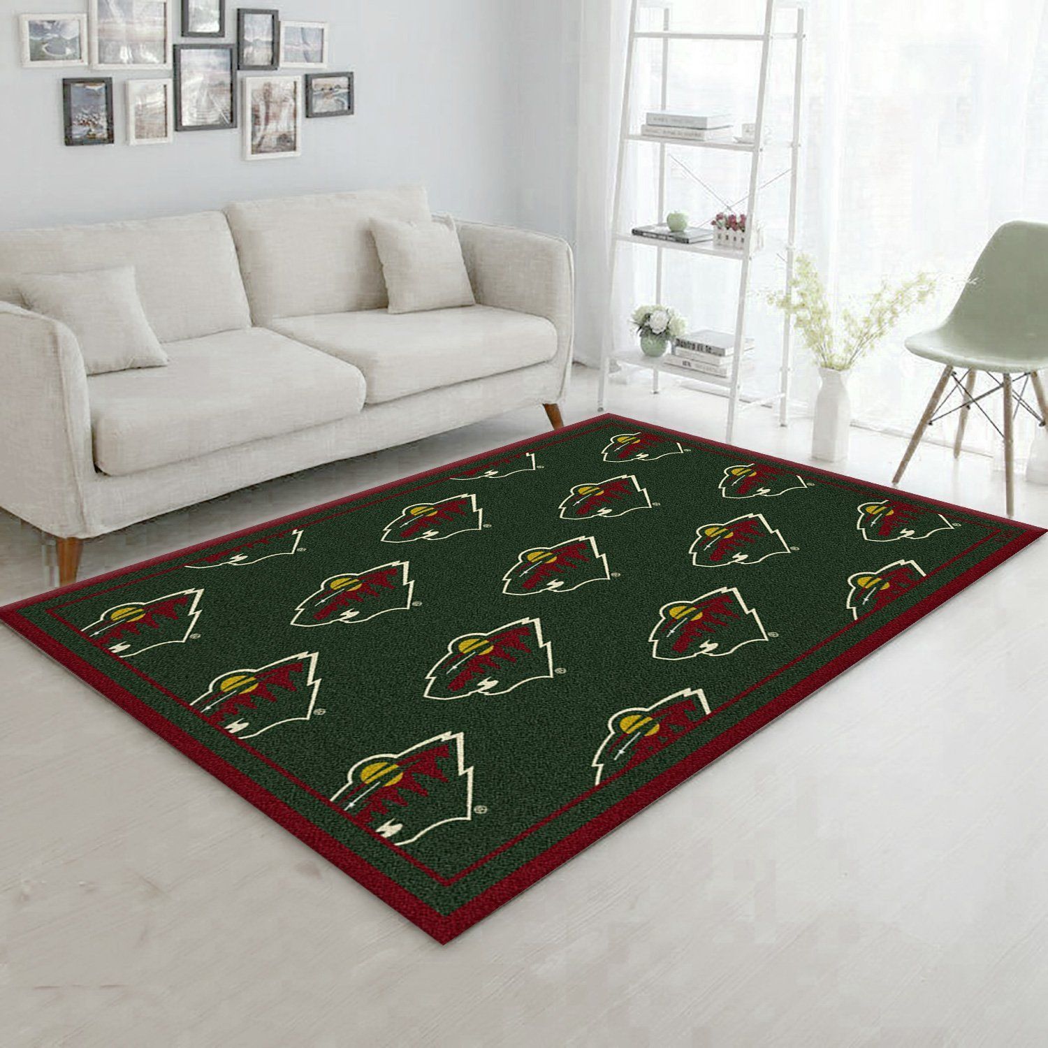 Nhl Repeat Minnesota Wild Area Rug For Christmas