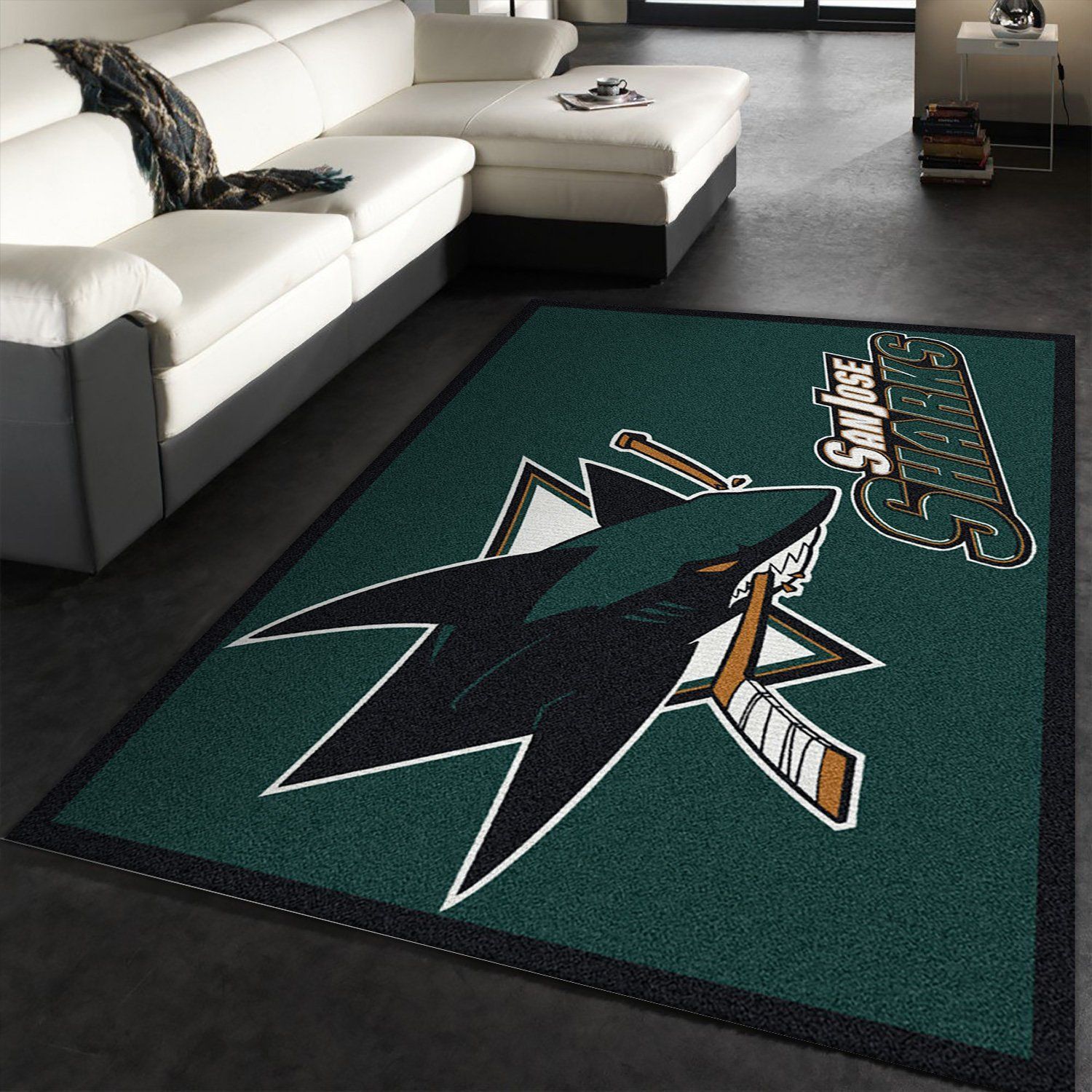 Nhl Spirit San Jose Sharks Area Rug Carpet, Kitchen Rug, Christmas Gift US Decor - Indoor Outdoor Rugs