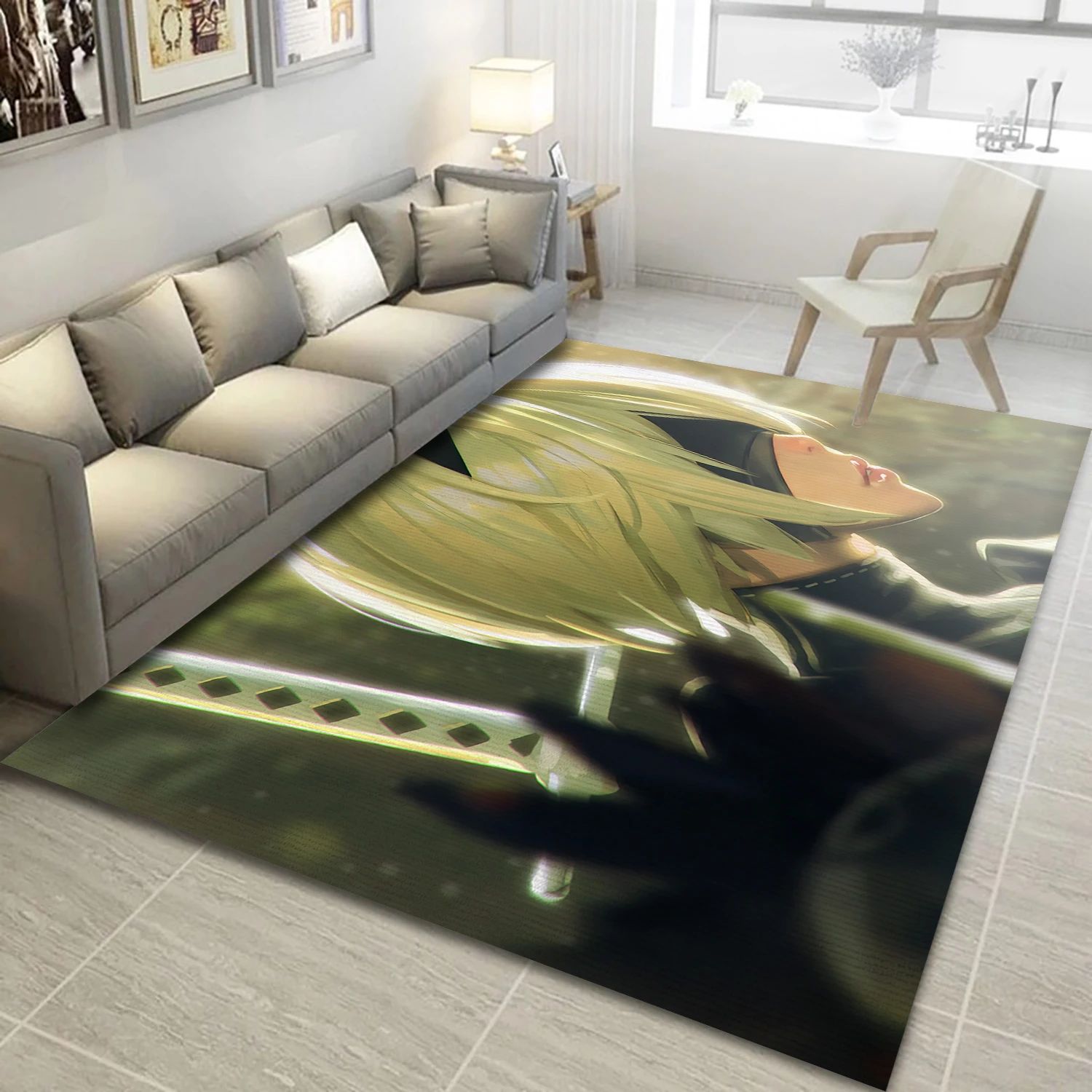 Nier Automata Video Game Reangle Rug