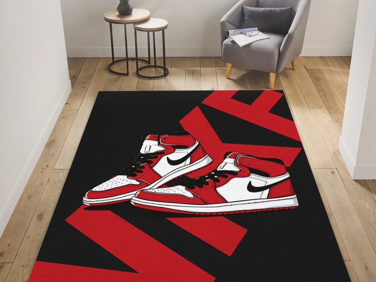 Step Up Your Style with the AIR JORDAN 1 Red Rug – rug4nerd
