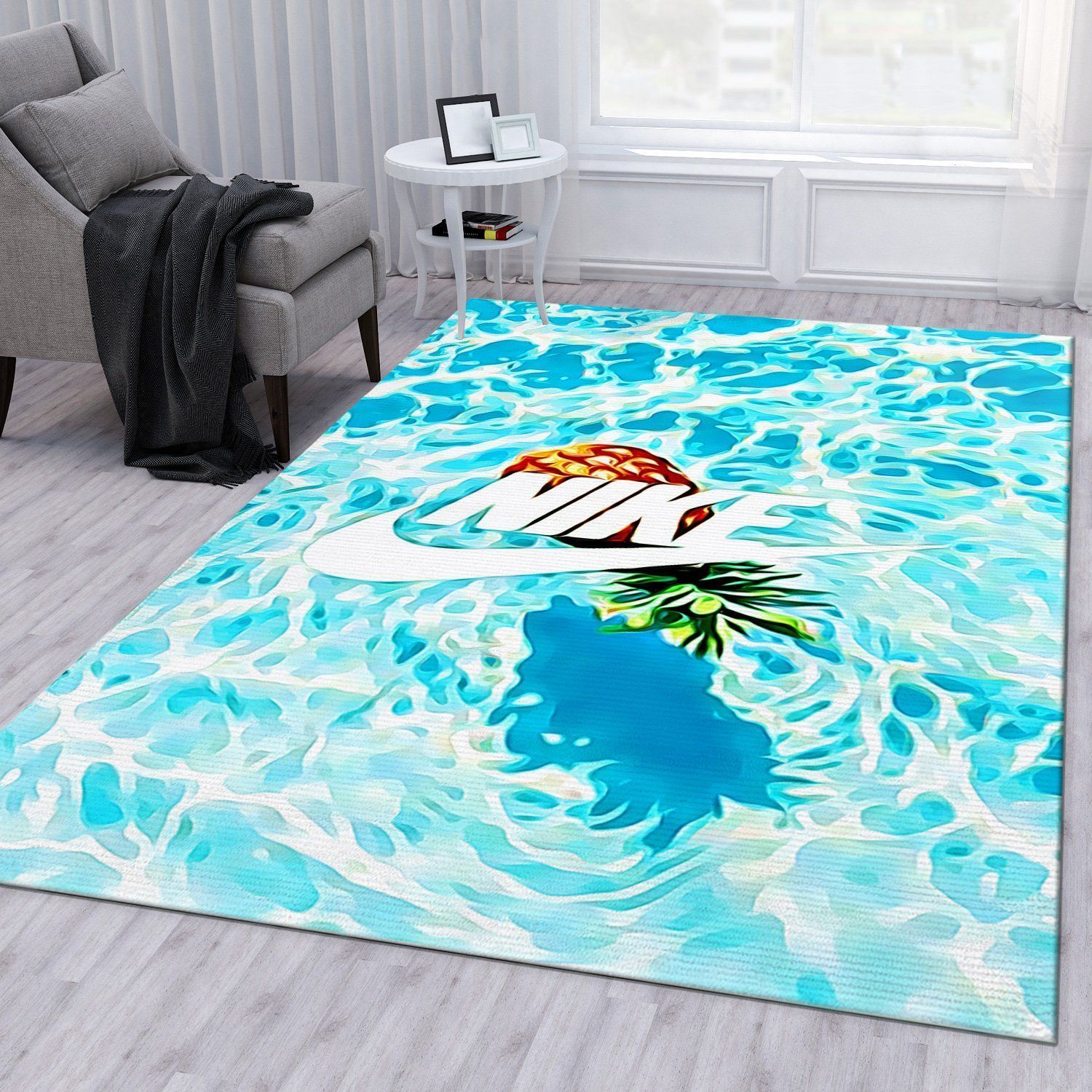 Nike Ocean V4 Rug Living Room Rug US Gift Decor - Indoor Outdoor Rugs
