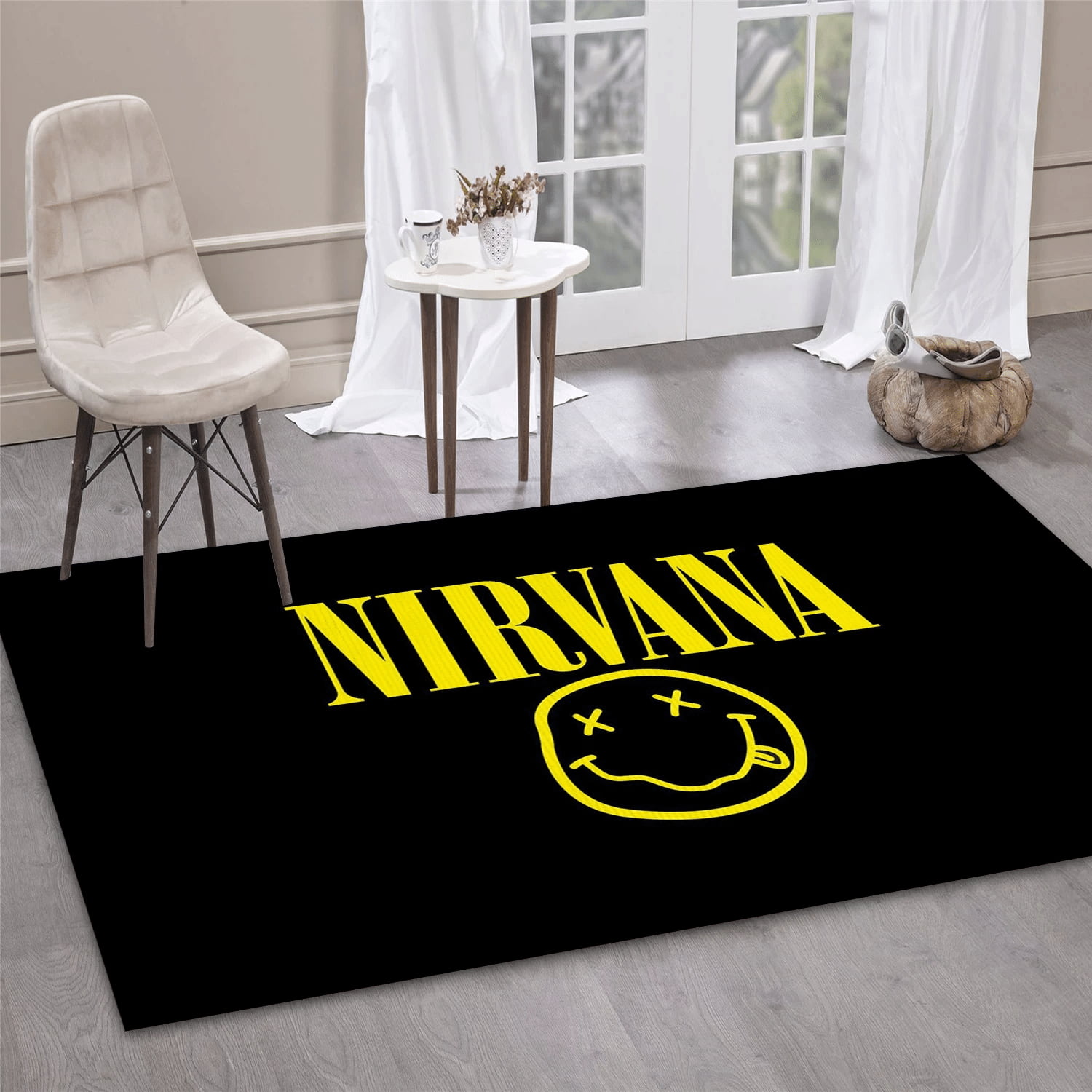 Nirvana Logo Icon Area Rug