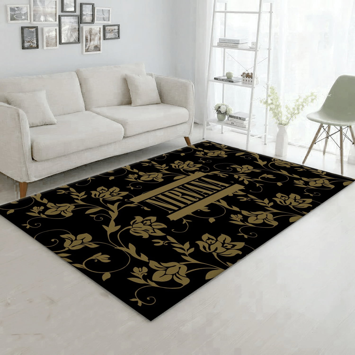 Nirvana Logo Music Area Rug Carpet