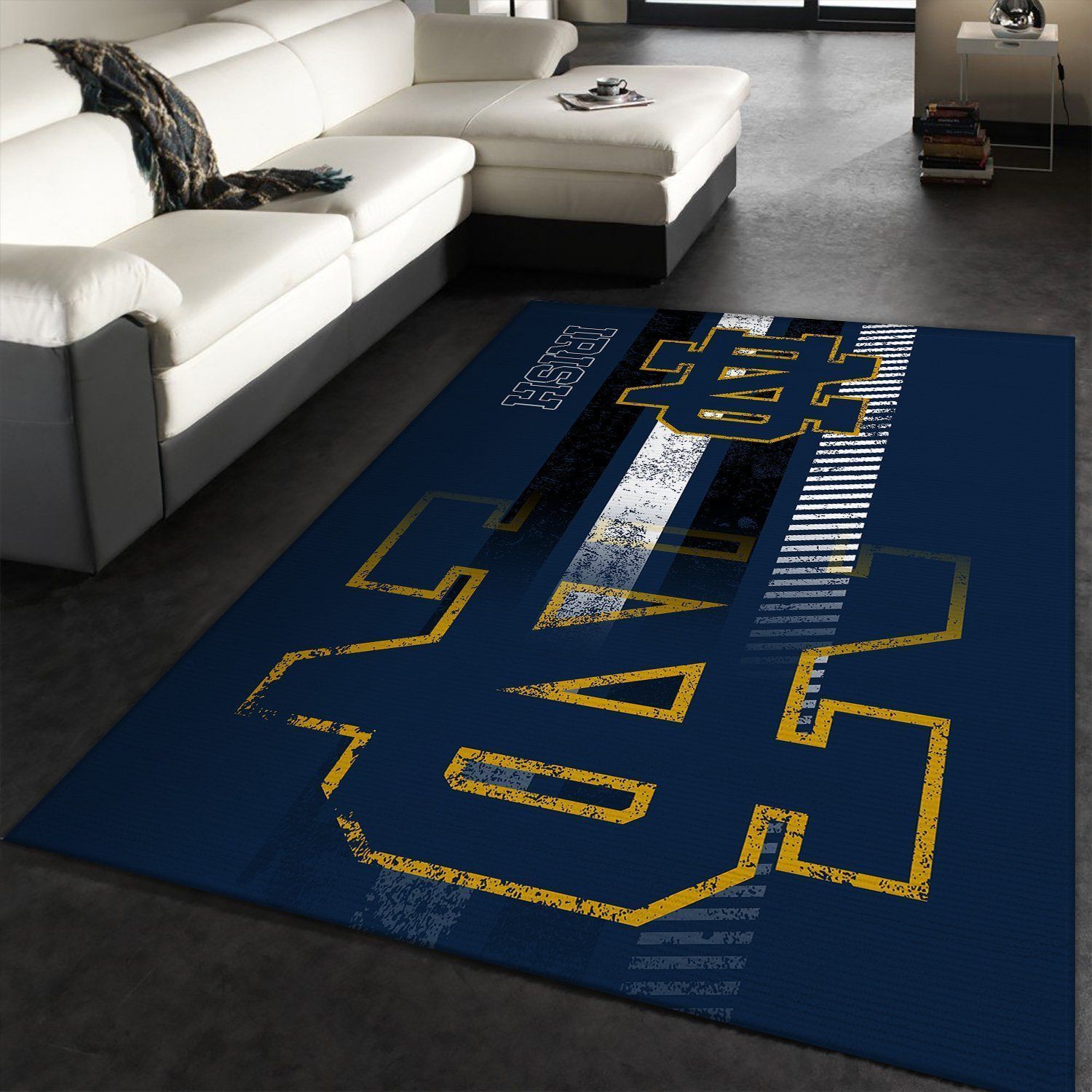 Notre Dame Fighting Irish Rug Room Carpet Sport Custom Area Floor Mat Home Decor - Indoor Outdoor Rugs