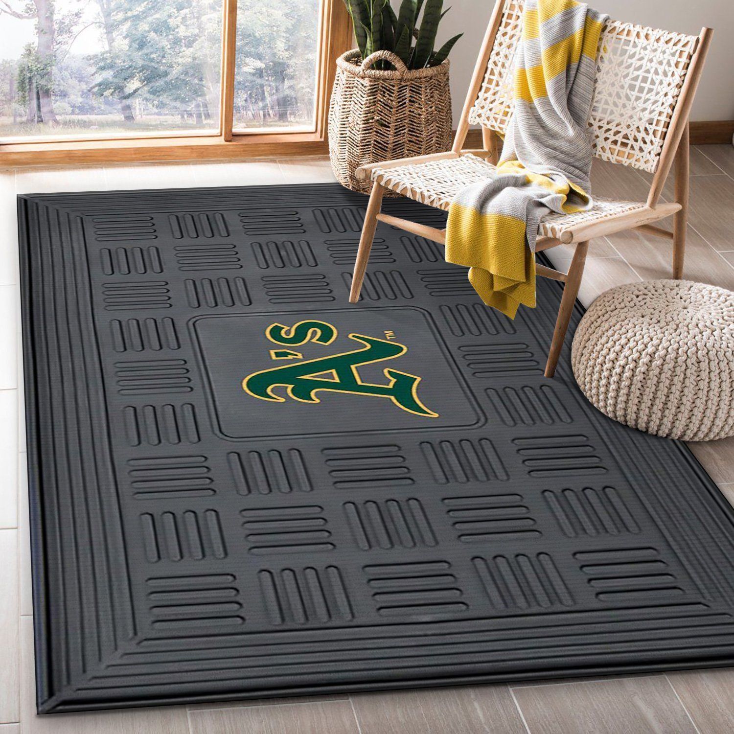 Oakland Athletics Medallion Area Rug For Christmas, Bedroom, Family Gift US Decor - Indoor Outdoor Rugs