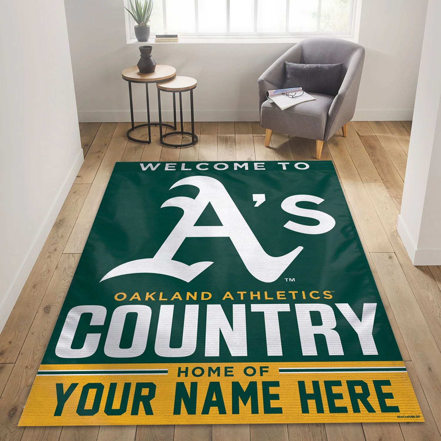 Oakland Athletics Personalized MLB Area Rug Carpet, Living Room Rug - Room Decor - Indoor Outdoor Rugs