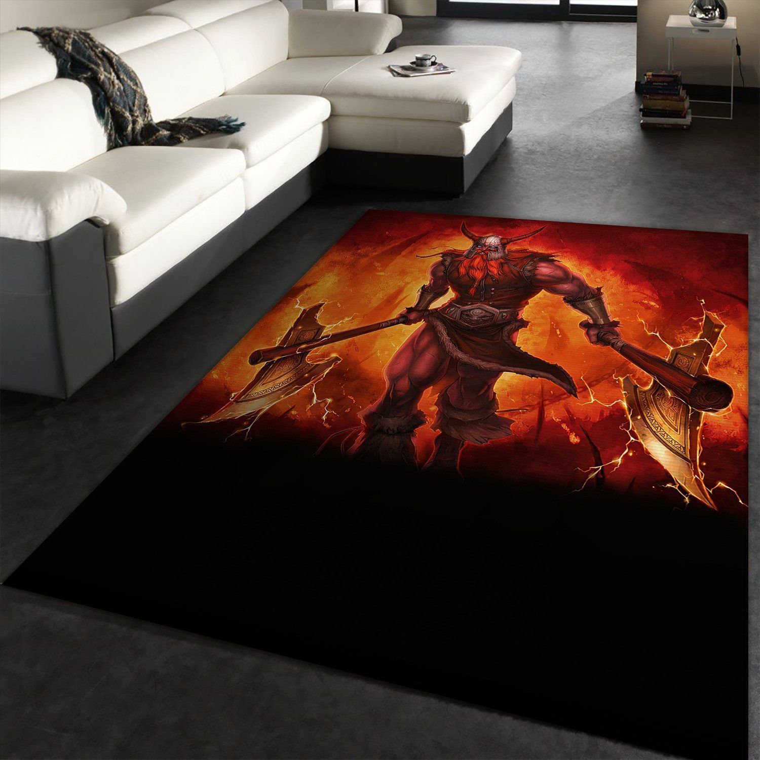 Odin Viking Area Rug Geeky Carpet home decor Bedroom Living Room decor - Indoor Outdoor Rugs