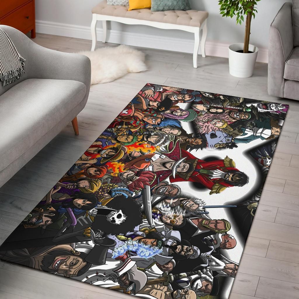 One Piece All Characters Area Rug Chrismas Gift - Indoor Outdoor Rugs