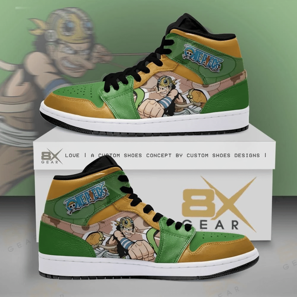 One Piece Usopp Fighting Anime Air Jordan 2021 Shoes Sport Sneakers