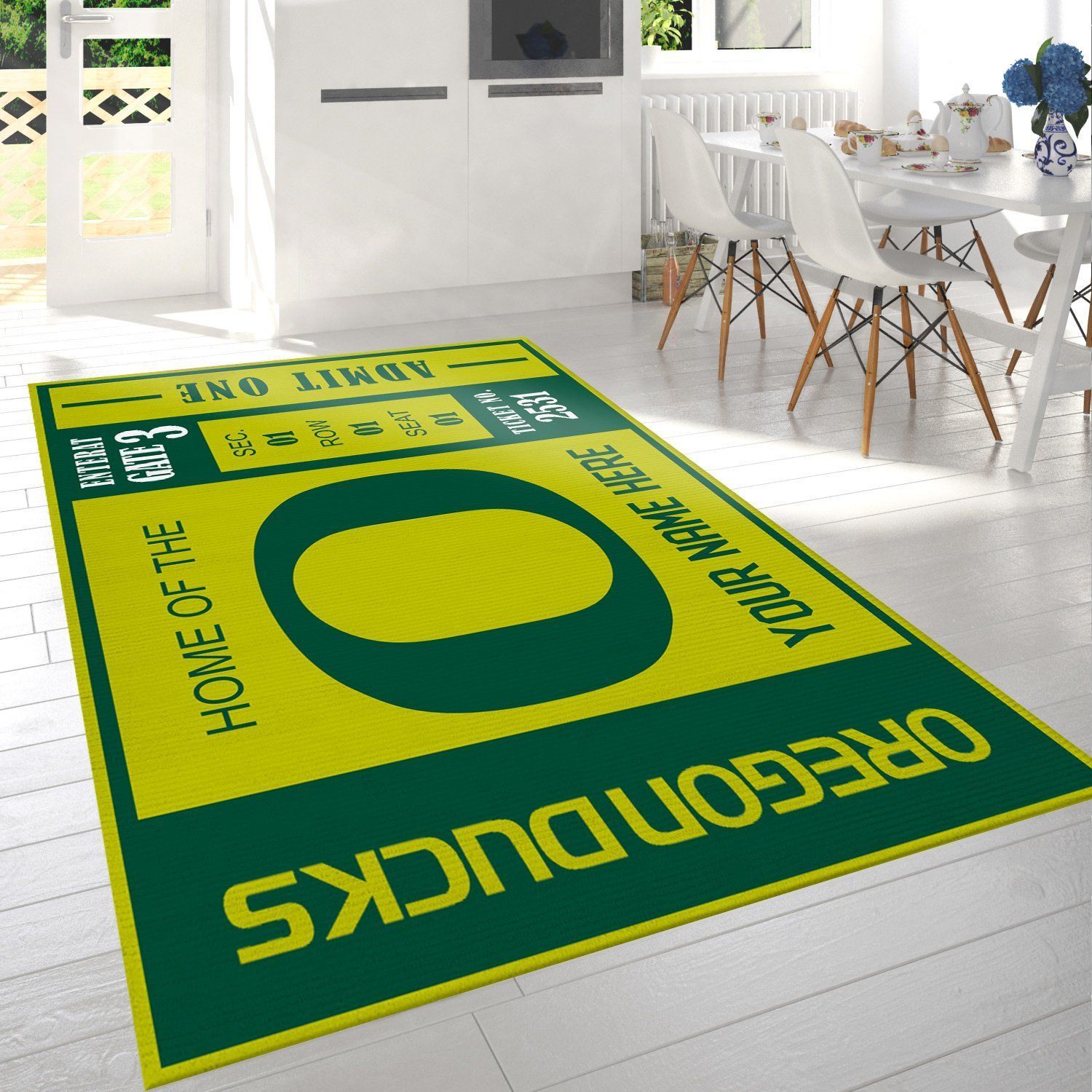 Oregon Ducks Ncaa Customizable Rug