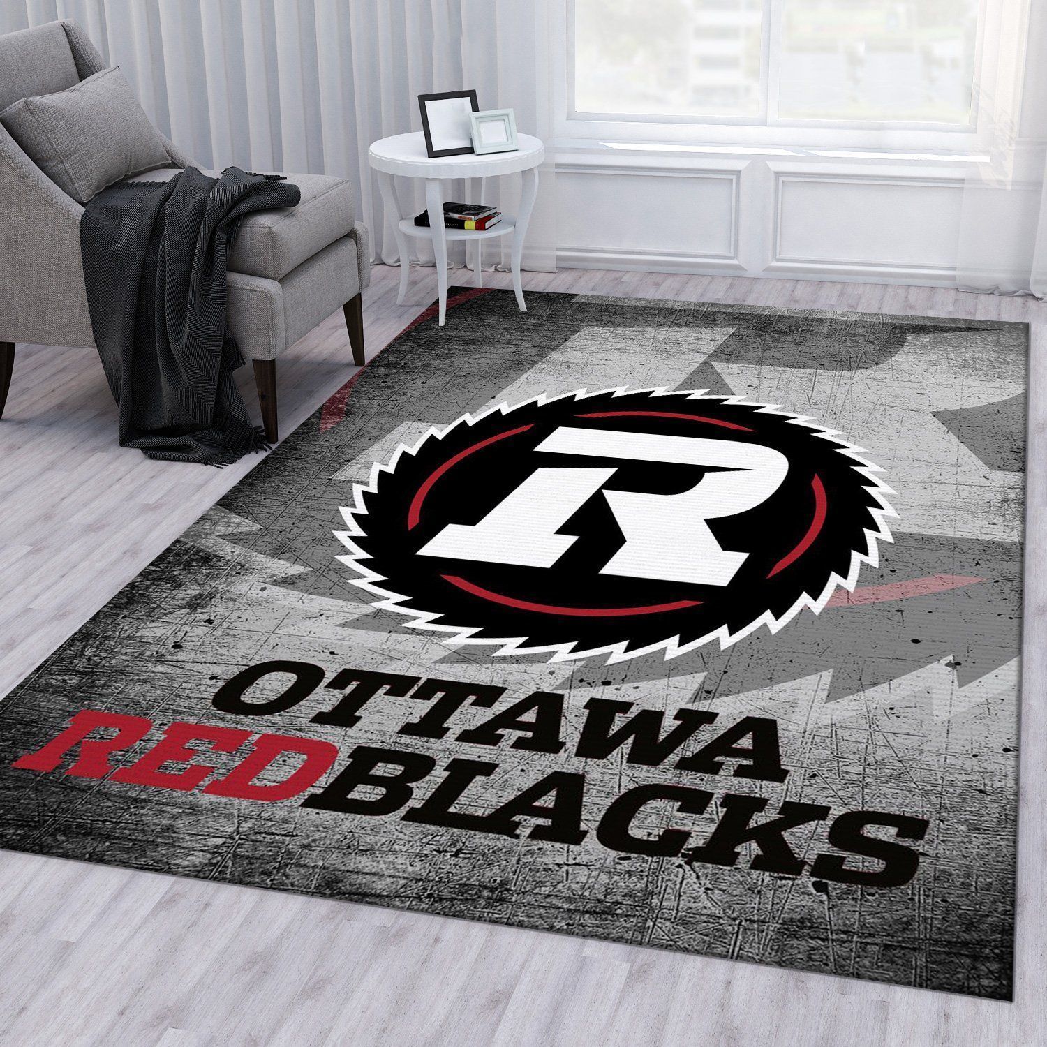 Ottawa Redblacks Football Nfl Rug Bedroom Rug Home US Decor - Indoor Outdoor Rugs