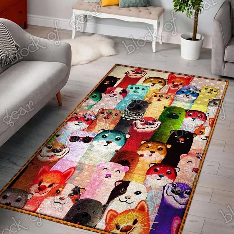 Otter Living Room Rug Chrismas Gift - Indoor Outdoor Rugs