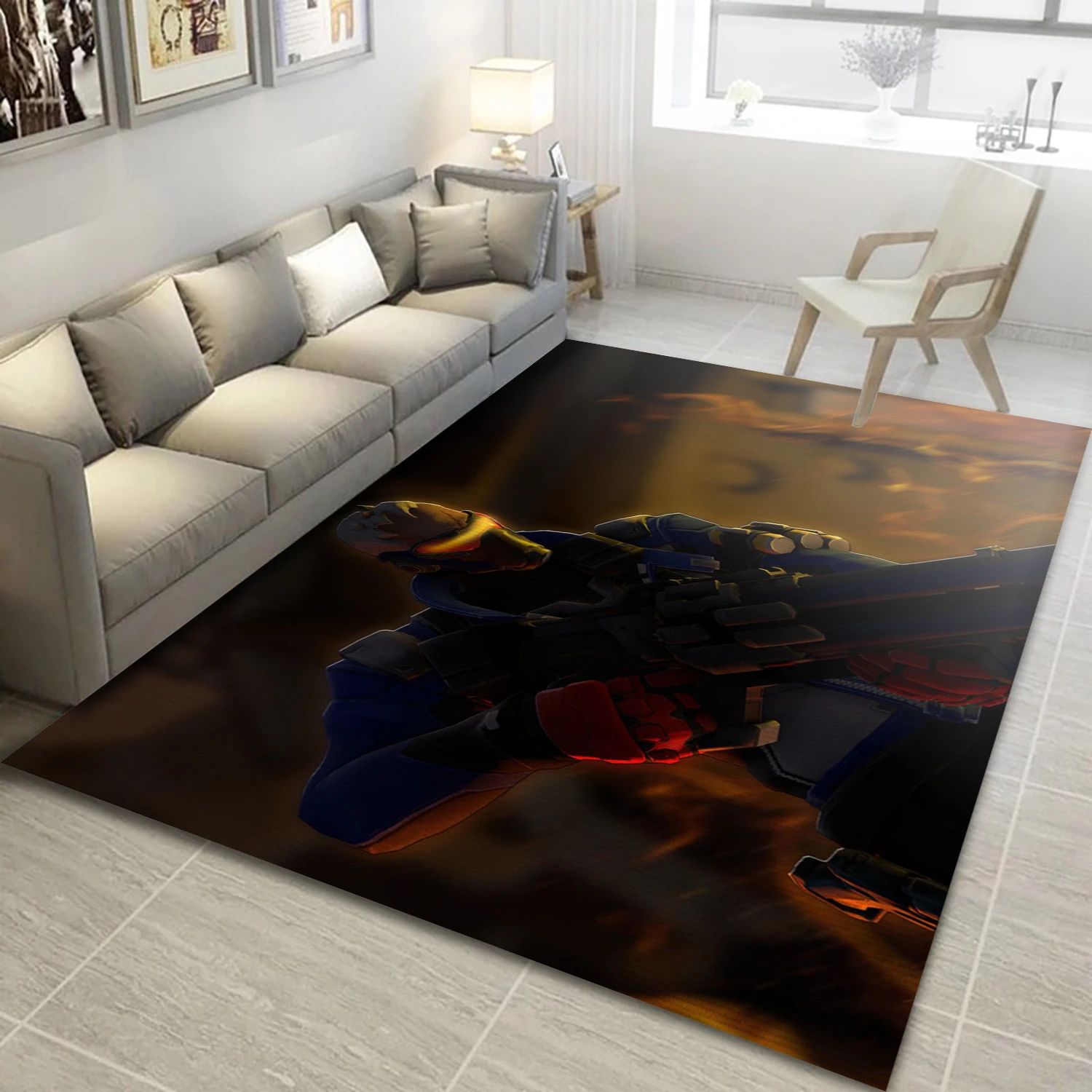 Overwatch Game Area Rug Carpet, Living Room Rug - US Decor - Indoor Outdoor Rugs