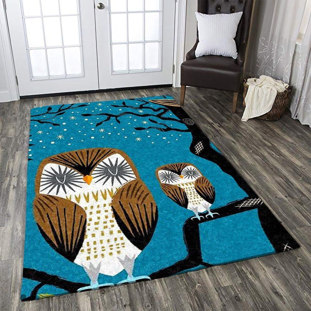 Owl Rug Chrismas Gift - Indoor Outdoor Rugs