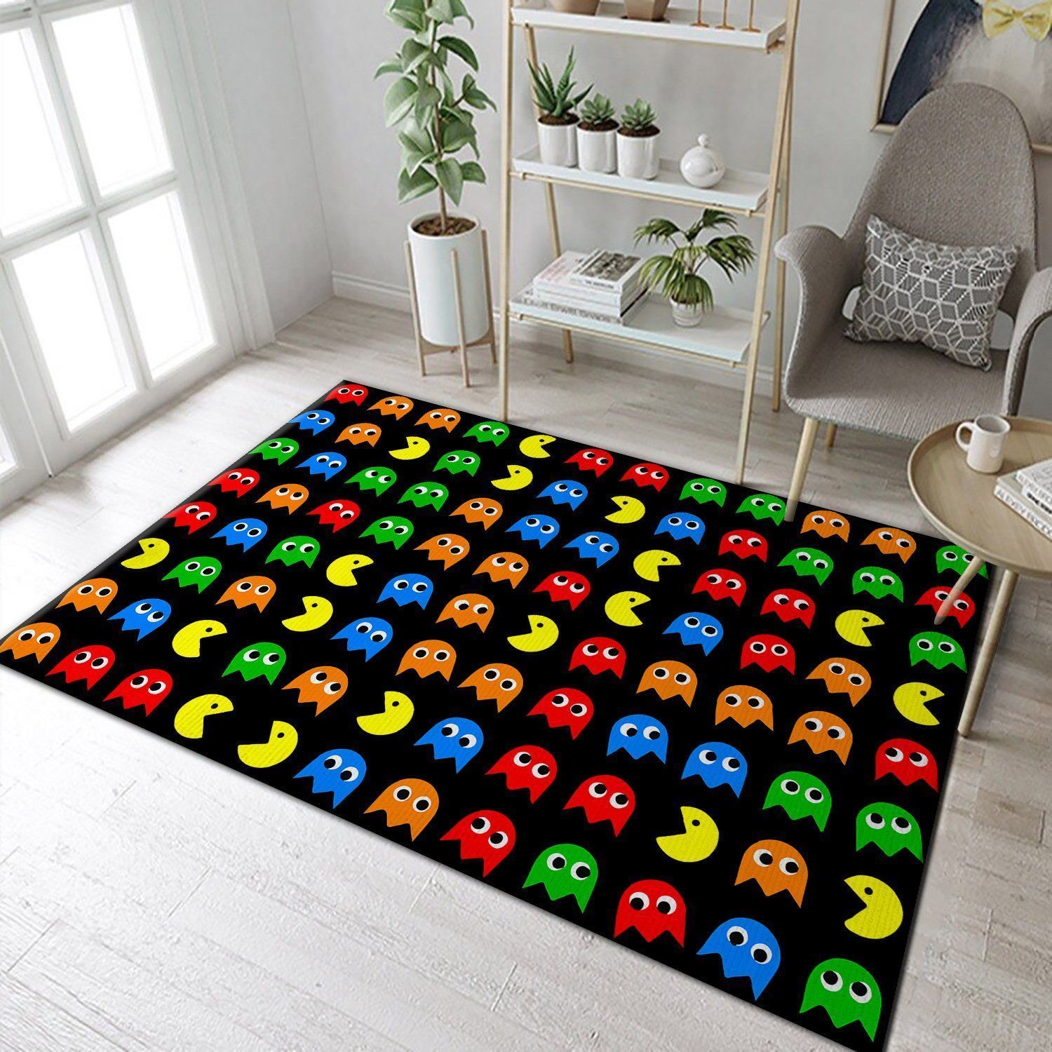 Pacman Pattern Area Rug Carpet Living Room Rugs Floor Decor - Indoor Outdoor Rugs