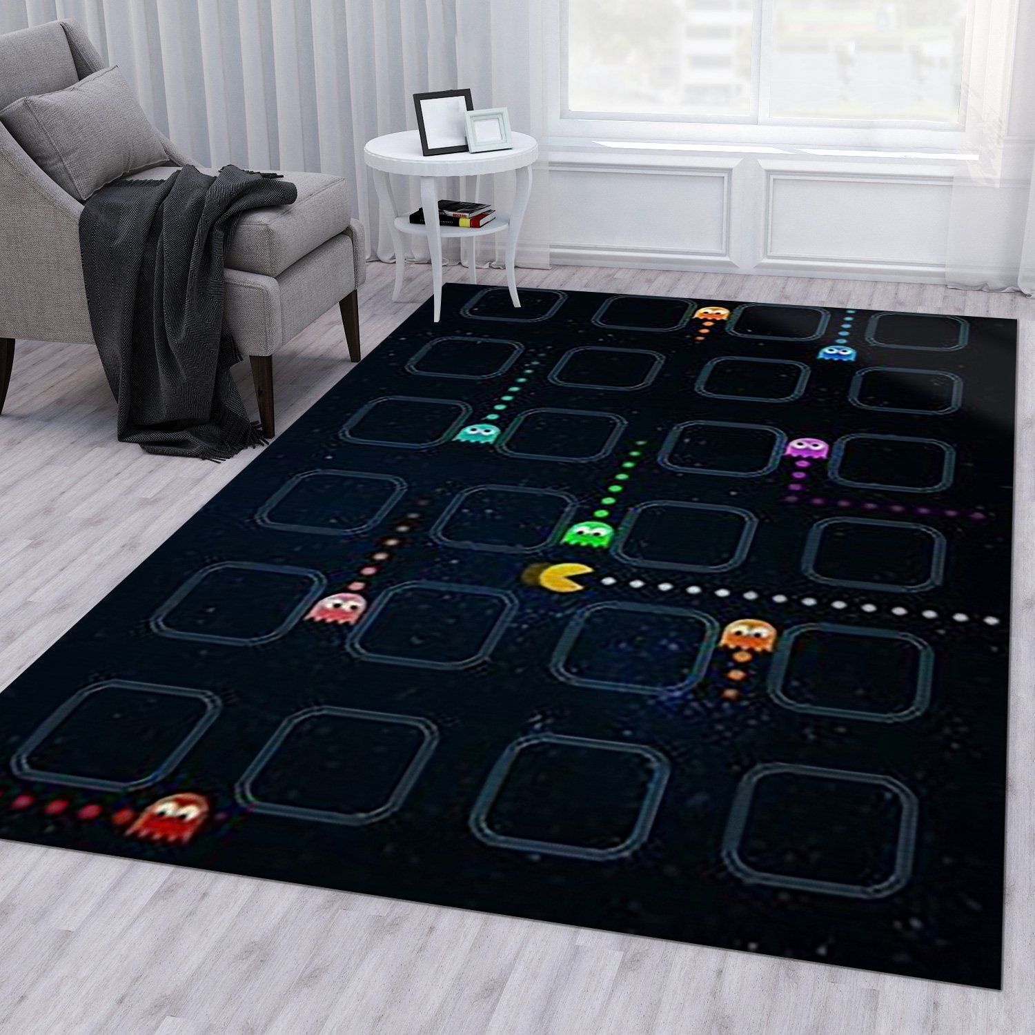 Pacman V2 Rug Living Room Rug Home US Decor - Indoor Outdoor Rugs