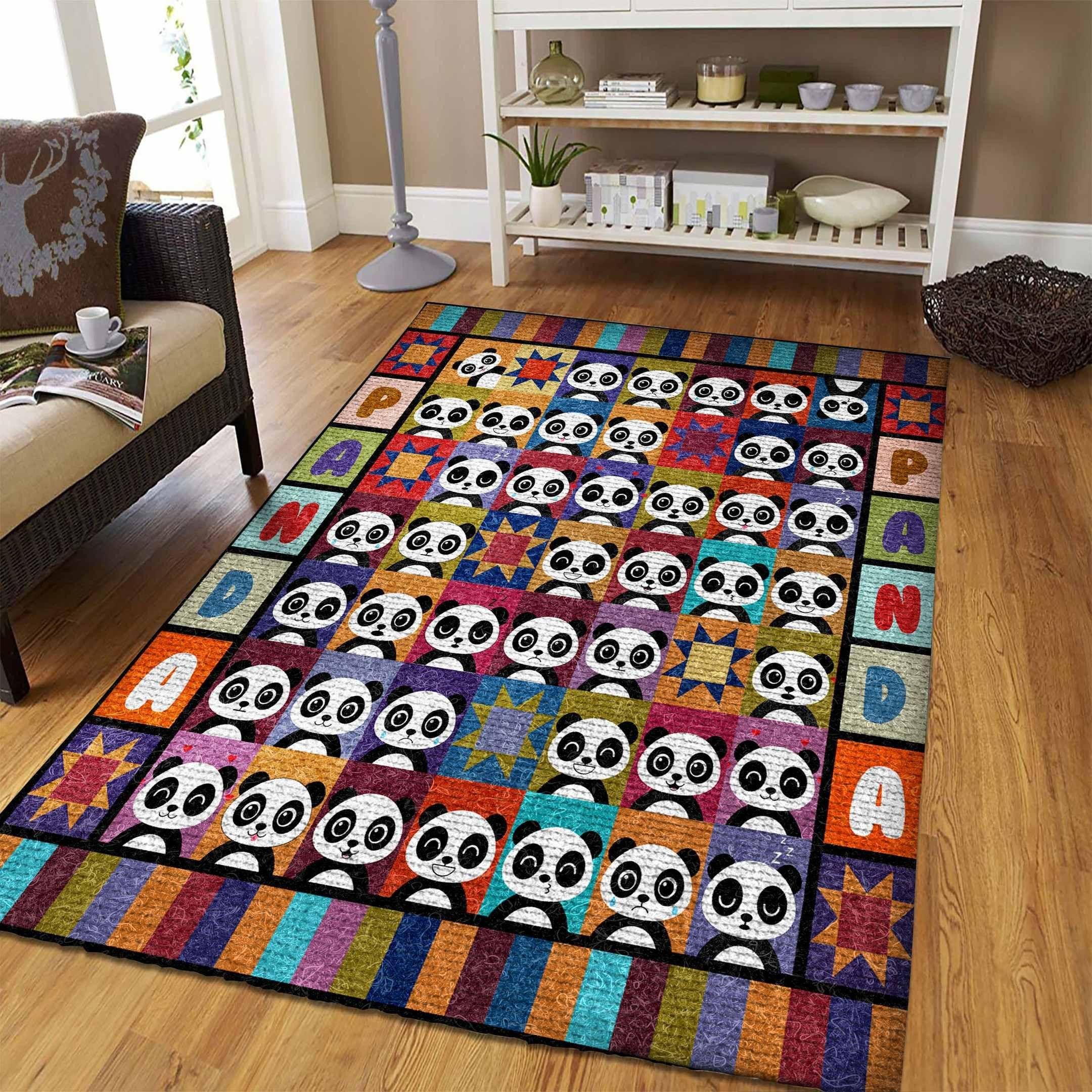 Panda Rug Chrismas Gift - Indoor Outdoor Rugs