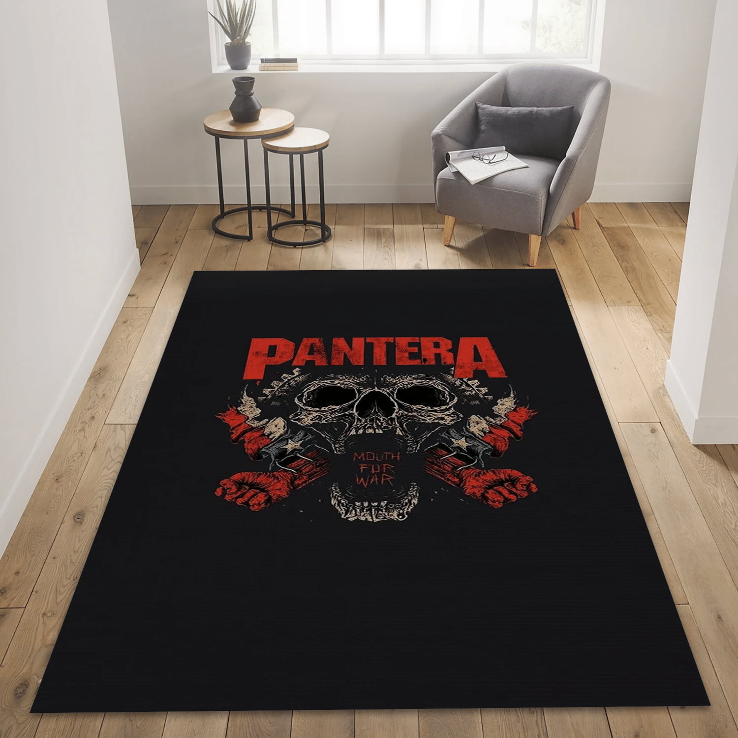 Pantera Mouth For War Area Rug