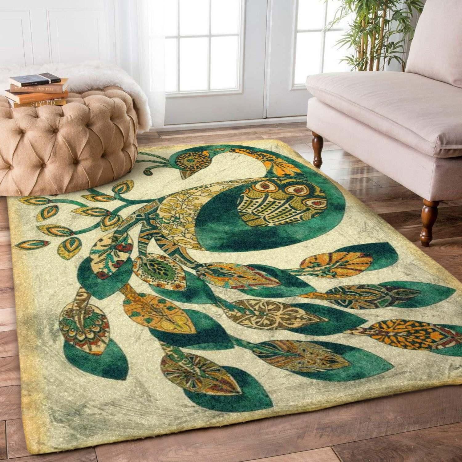 Peacock Rug Chrismas Gift - Indoor Outdoor Rugs