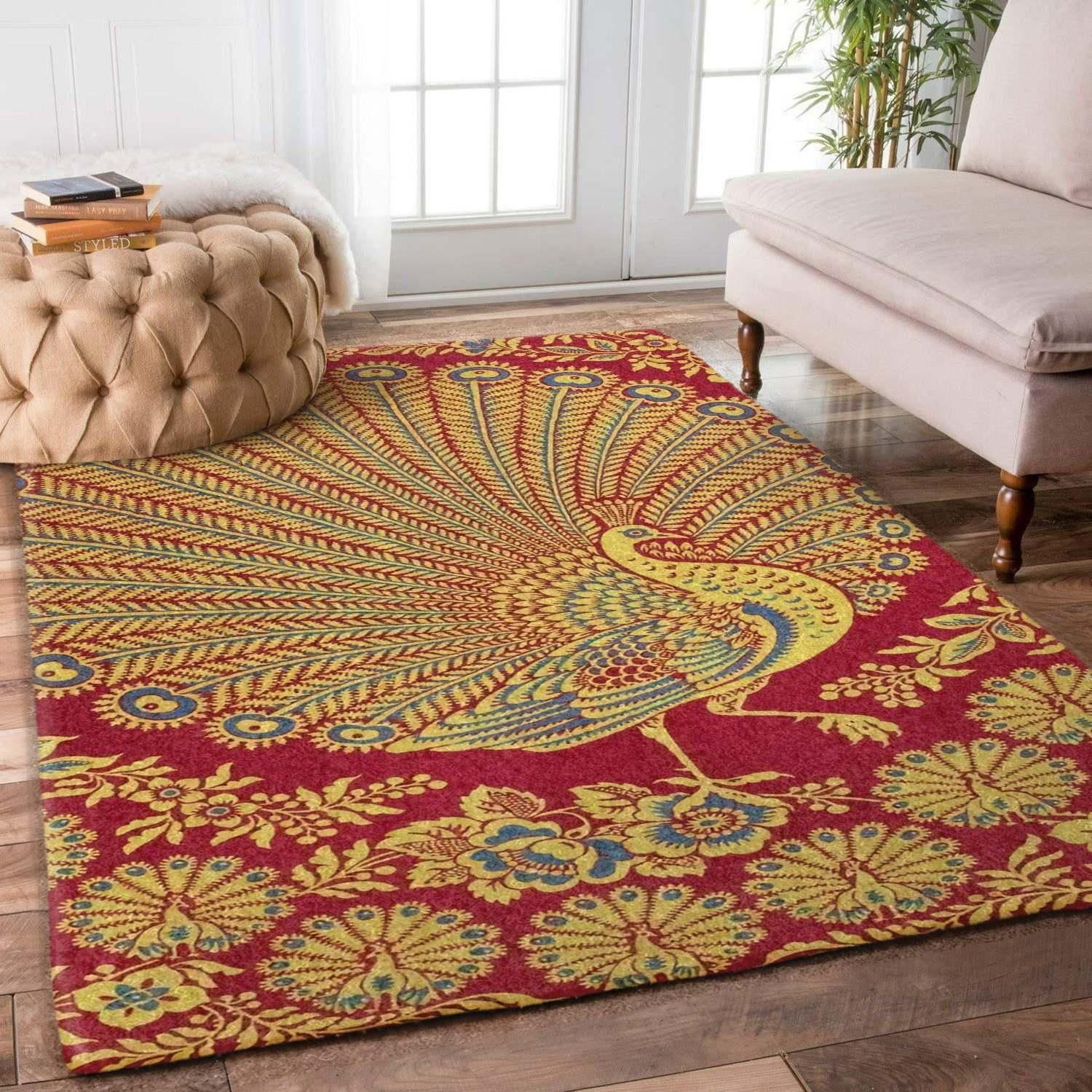 Peacock Rug - Indoor Outdoor Rugs