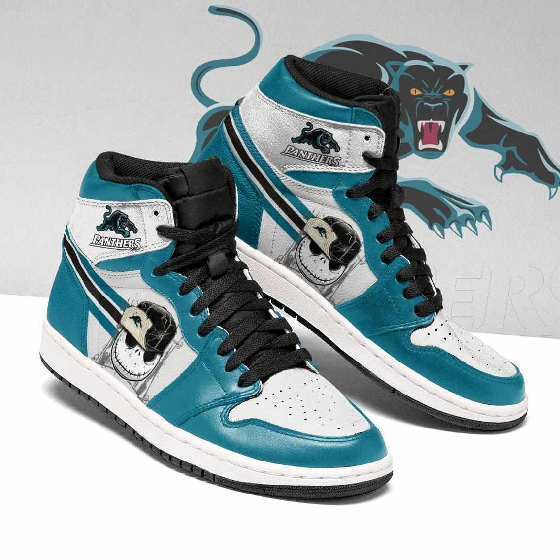 Penrith Panthers Nrl Football Jack Skellington Air Jordan Shoes Sport Sneakers