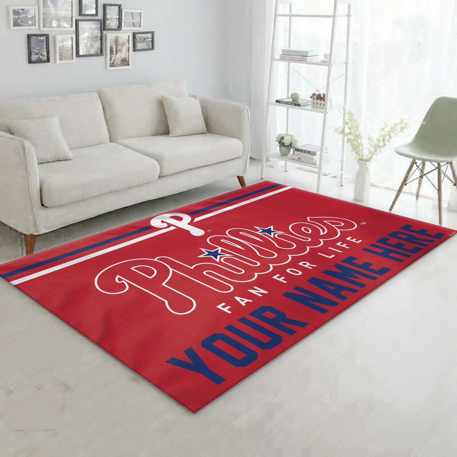 Philadelphia Phillies Personalized MLB Area Rug