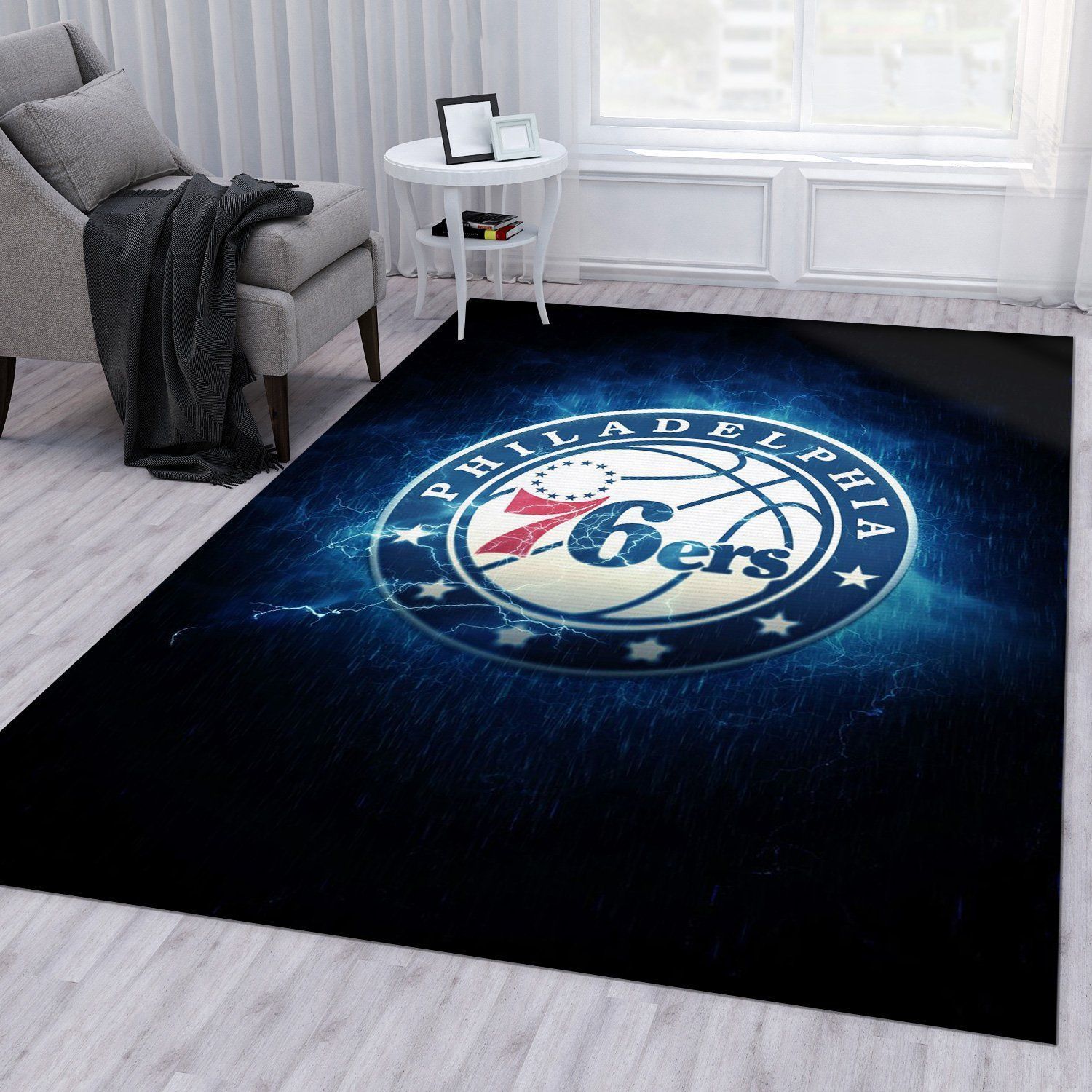 Philadelphia Sixers NFL Area Rug Living Room Rug Christmas Gift US Decor - Indoor Outdoor Rugs