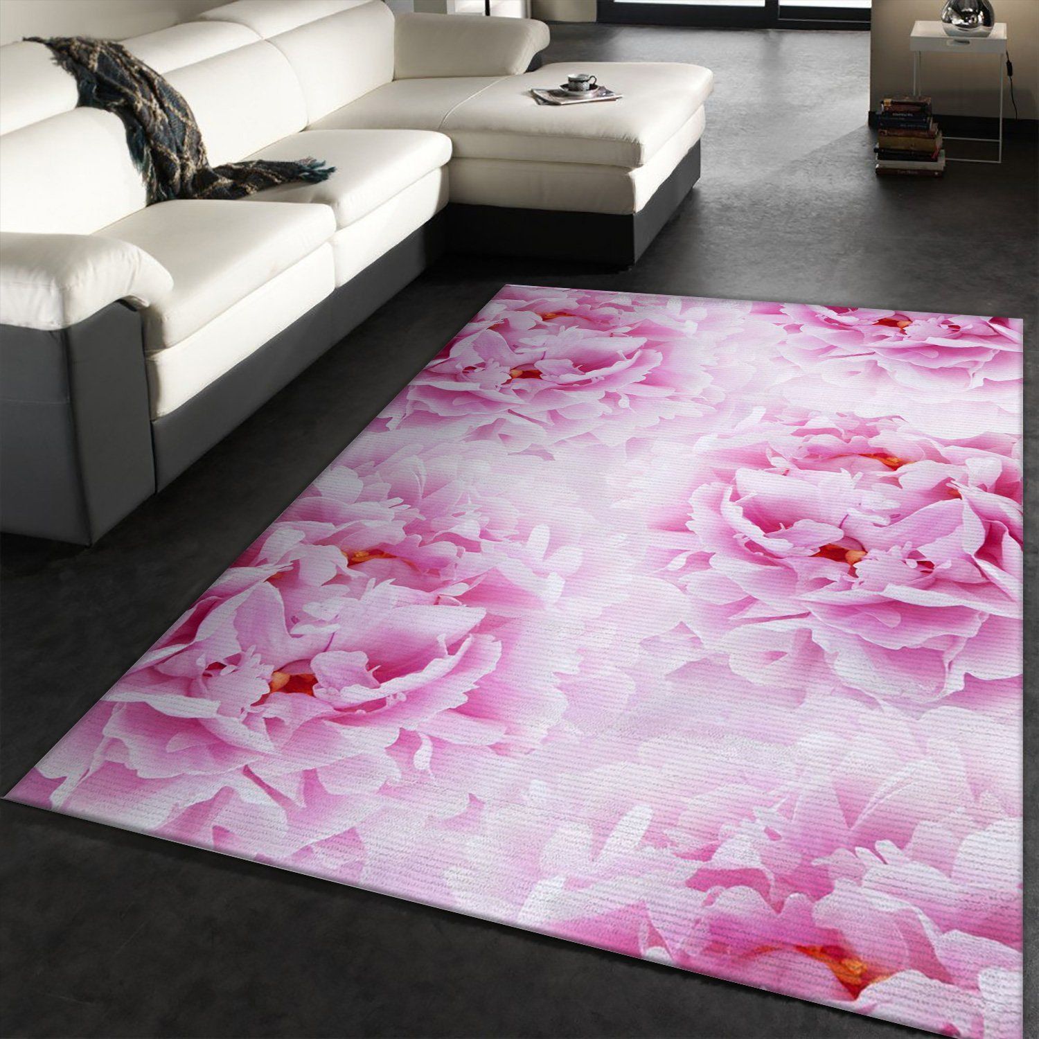 Pink Peonies Dream 2 Area Rug Carpet