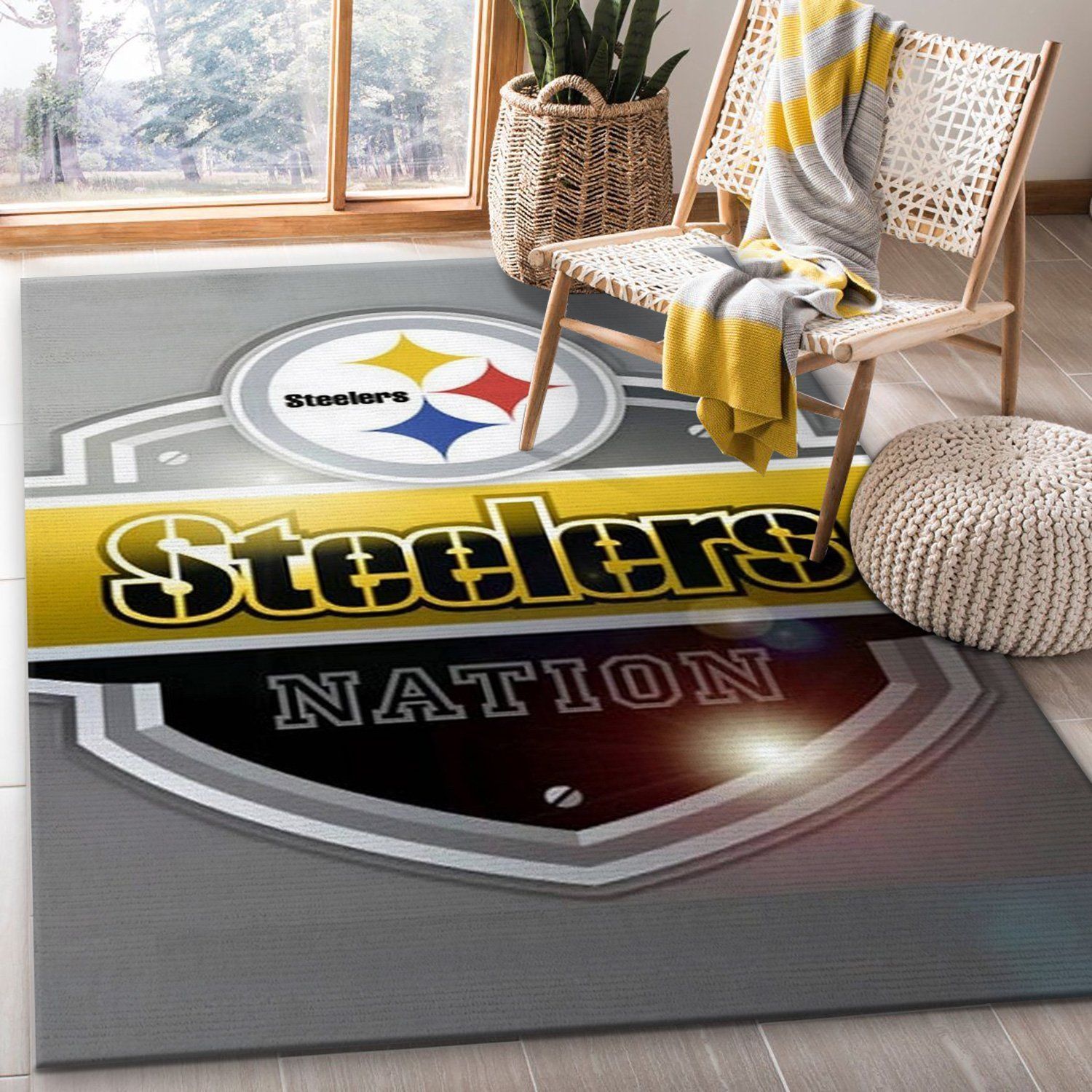 Pittsburgh Steelers 2 Nfl Area Rug For Gift Bedroom Rug Home Decor Floor Decor - Indoor Outdoor Rugs