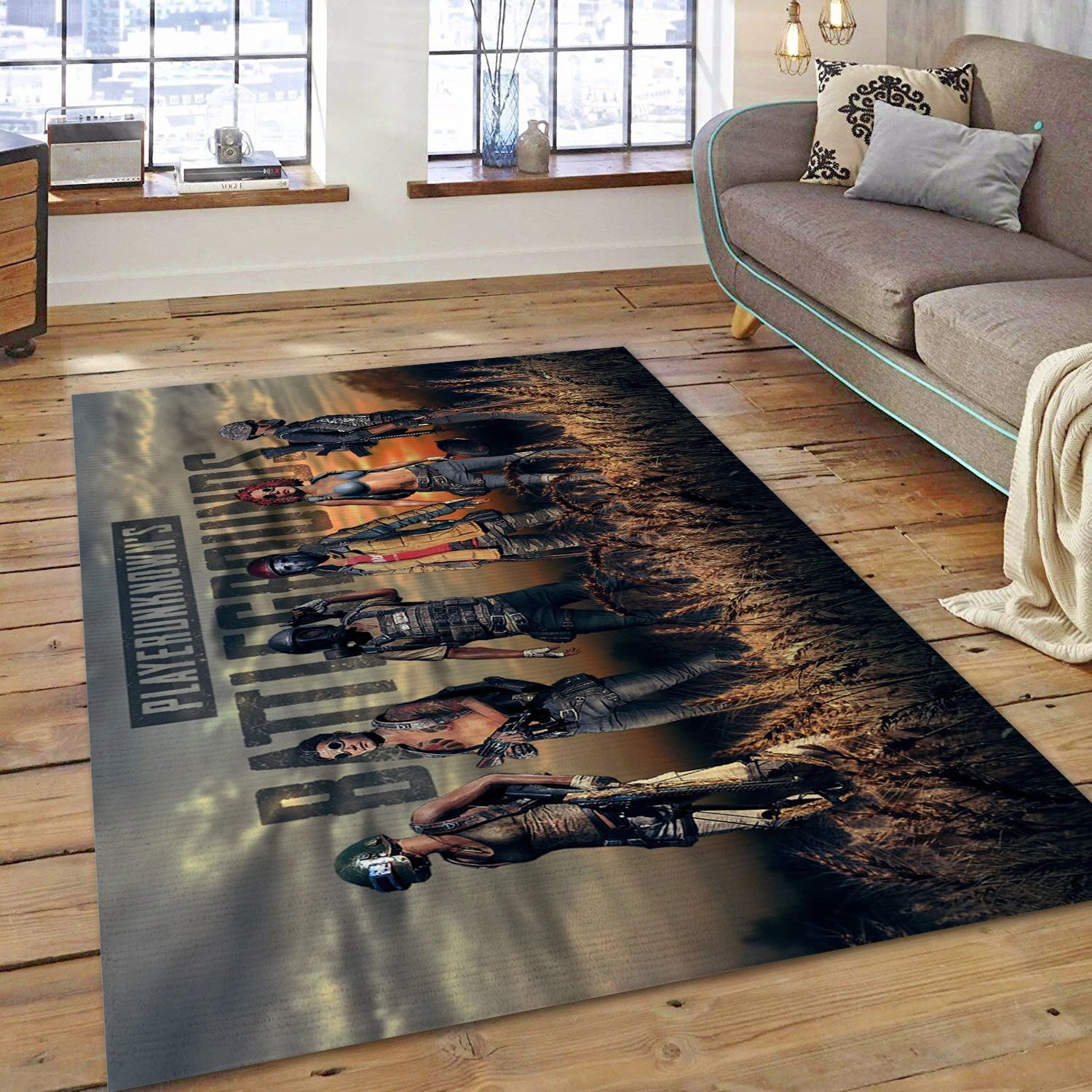 Playerunknowns Battlegrounds Gaming Area Rug