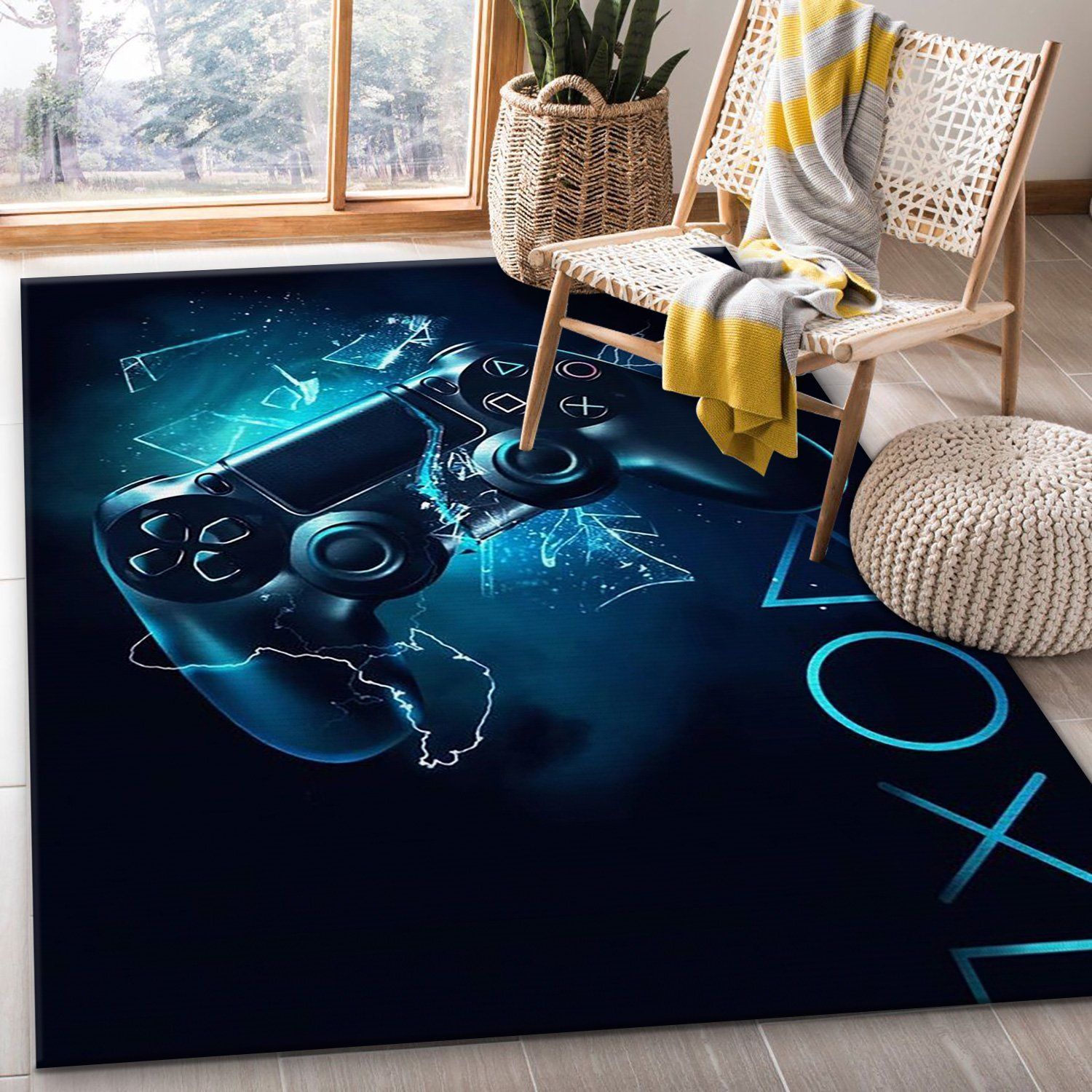 Playstation V3 Area Rug Bedroom Rug Home US Decor - Indoor Outdoor Rugs