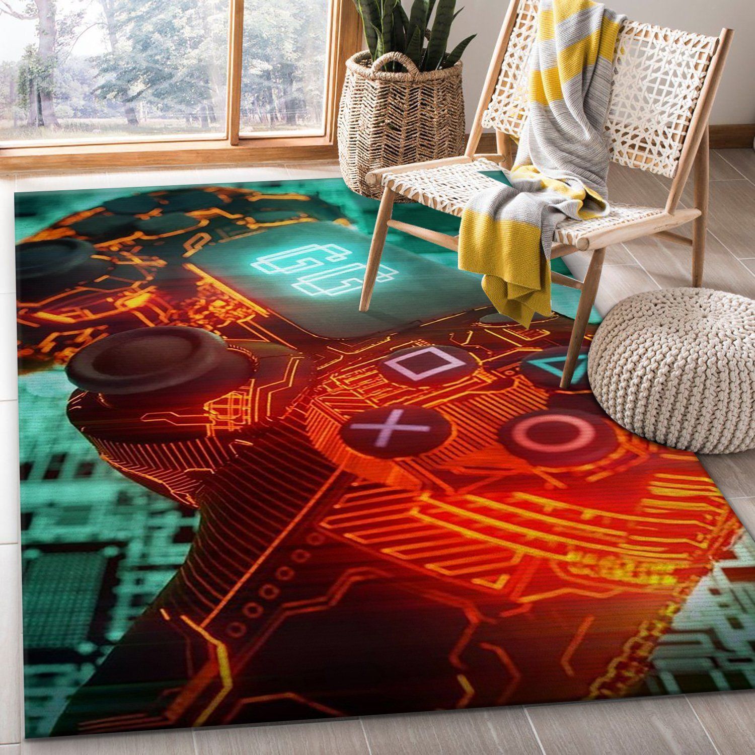 Playstation V4 Rug Living Room Rug US Gift Decor - Indoor Outdoor Rugs